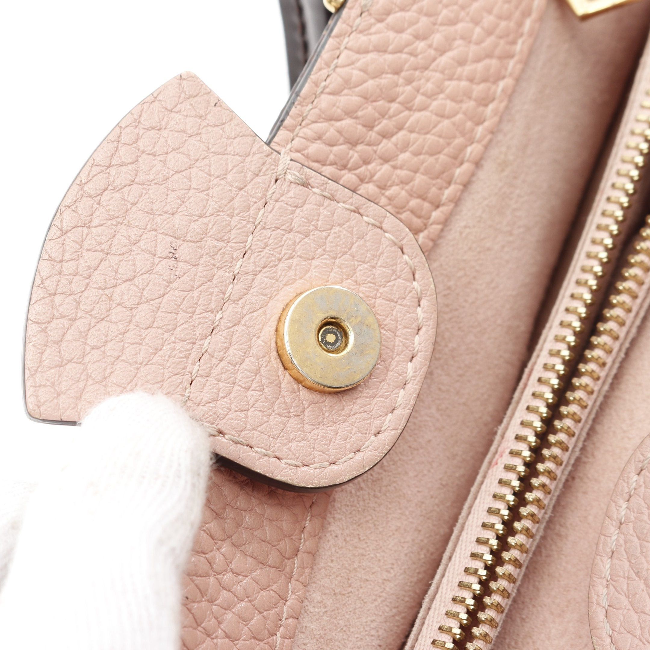 Louis Vuitton Louis Vuitton Brittany Damier Ebene Magnolia Handbag Leather Brown Coral Pink Size ONE SIZE - 12 Thumbnail