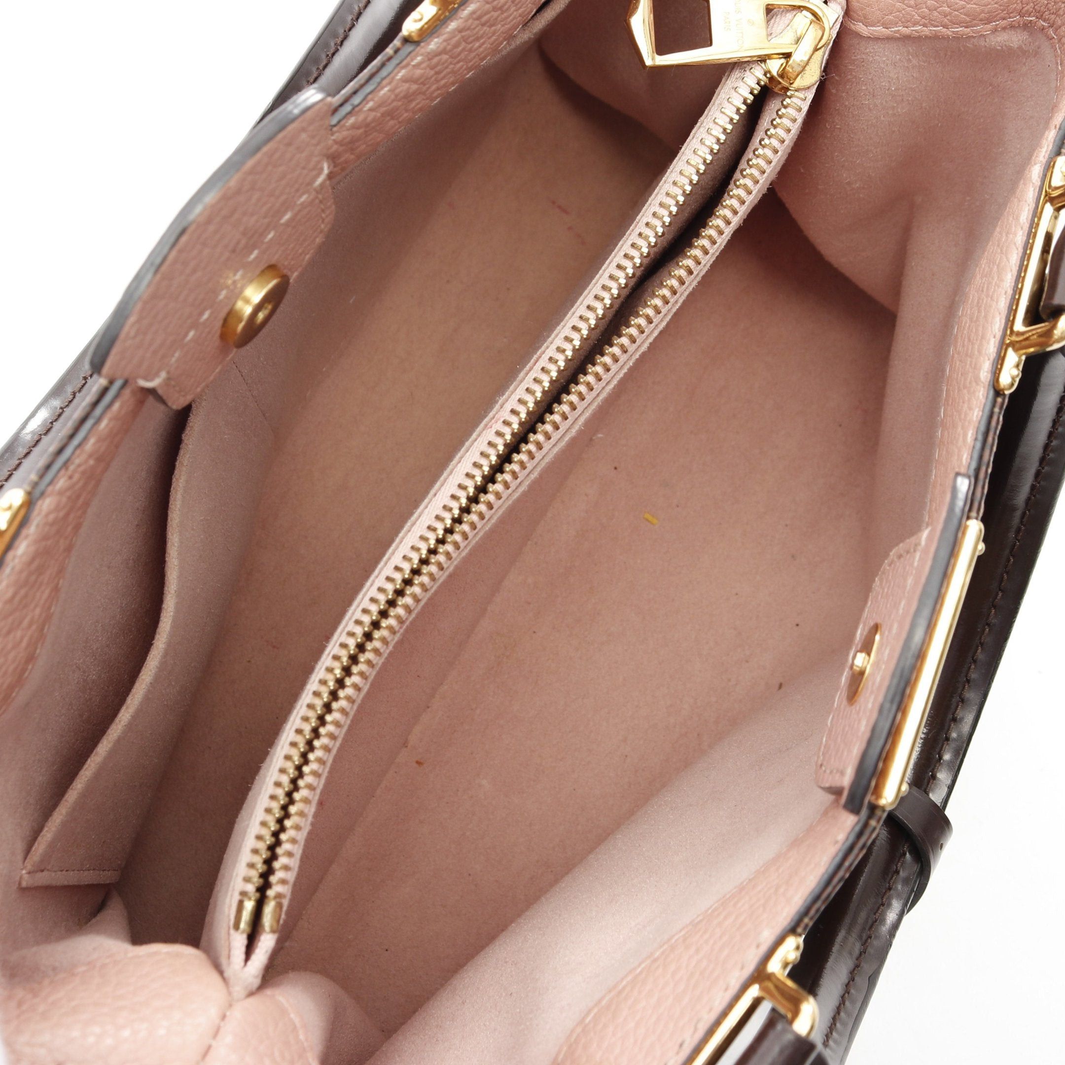 Louis Vuitton Louis Vuitton Brittany Damier Ebene Magnolia Handbag Leather Brown Coral Pink Size ONE SIZE - 3 Thumbnail