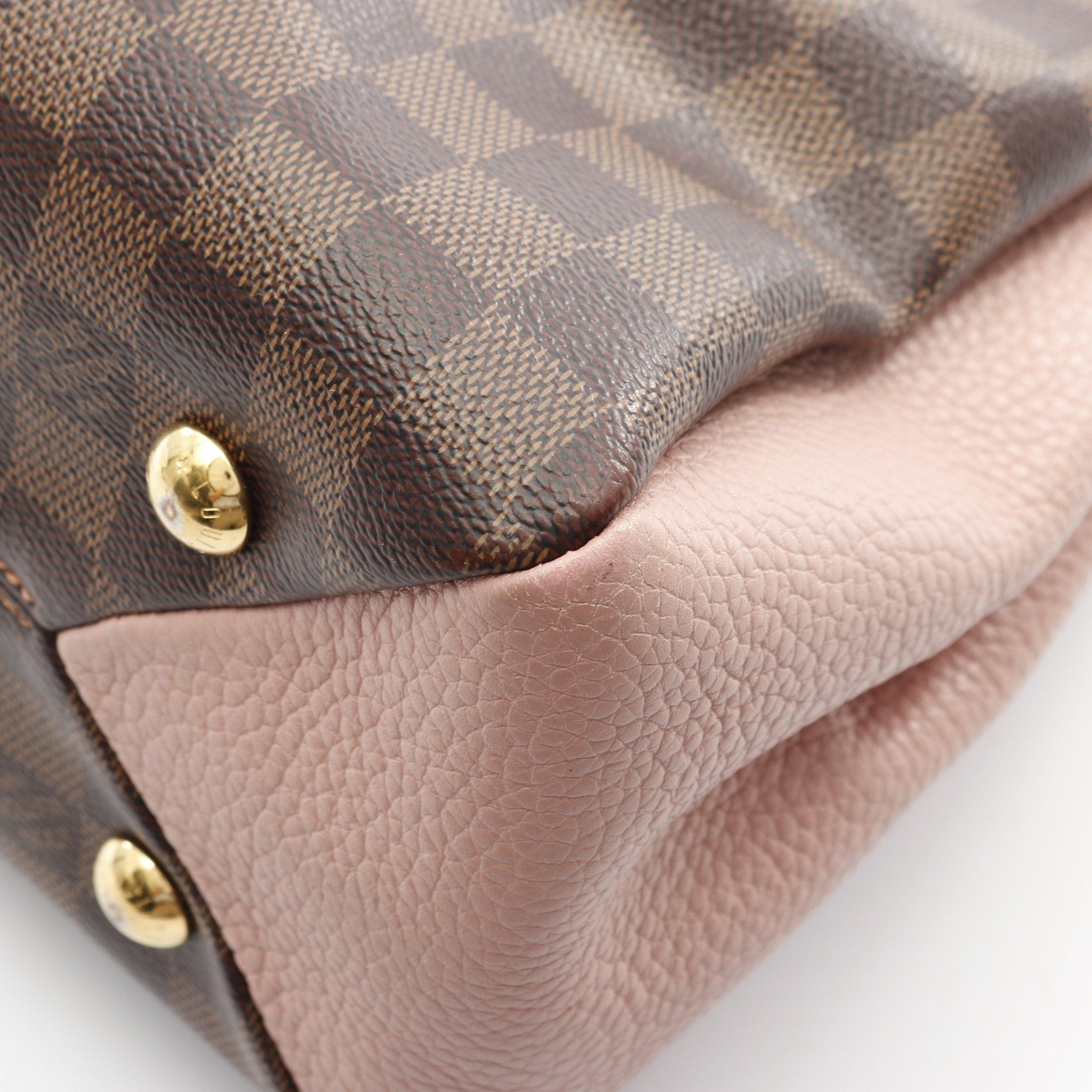 Louis Vuitton Louis Vuitton Brittany Damier Ebene Magnolia Handbag Leather Brown Coral Pink Size ONE SIZE - 7 Thumbnail