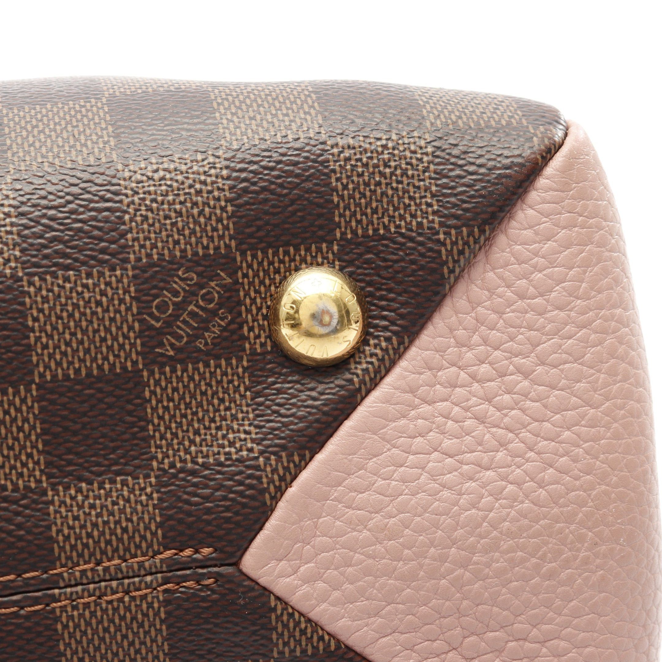 Louis Vuitton Louis Vuitton Brittany Damier Ebene Magnolia Handbag Leather Brown Coral Pink Size ONE SIZE - 11 Thumbnail