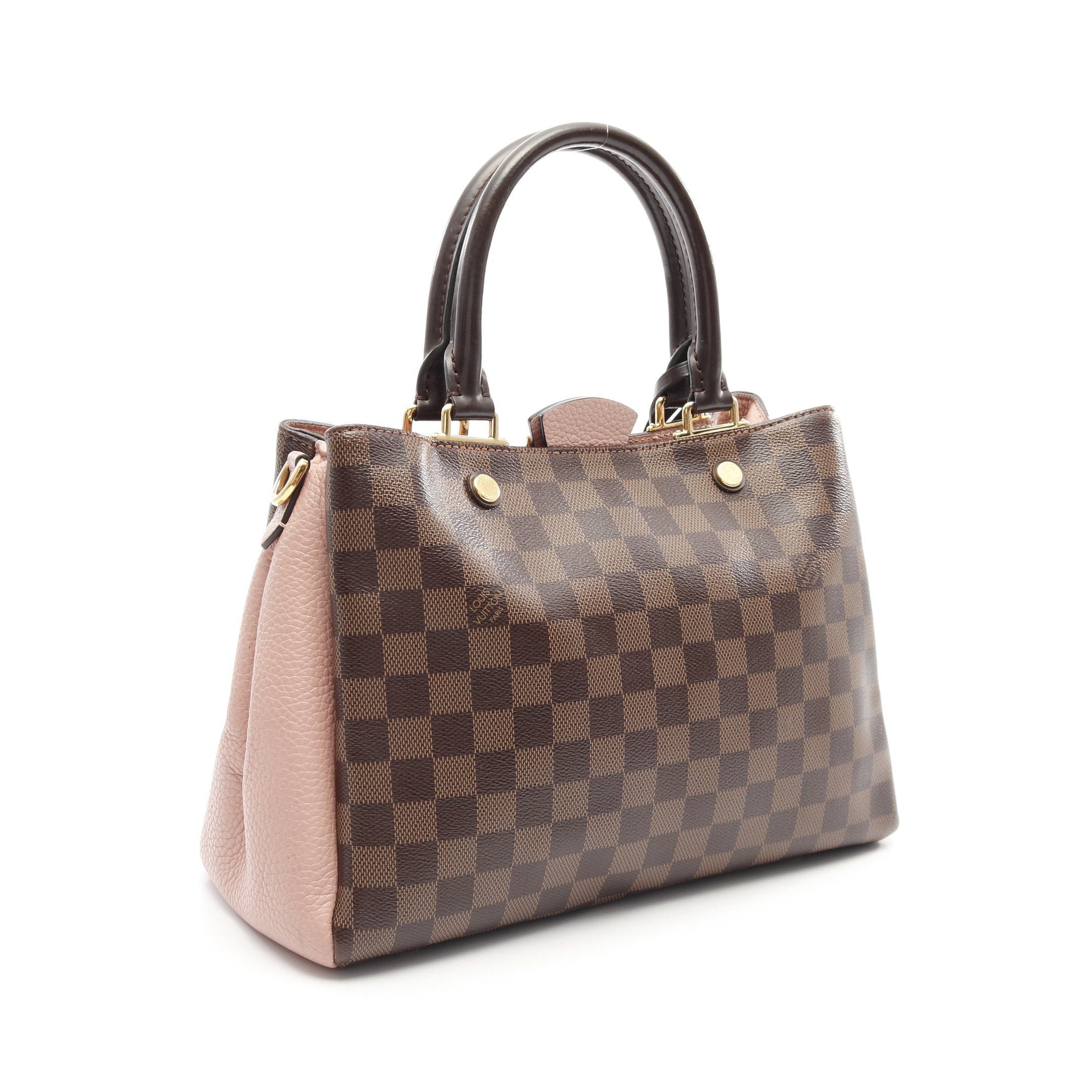 Louis Vuitton Louis Vuitton Brittany Damier Ebene Magnolia Handbag Leather Brown Coral Pink Size ONE SIZE - 2 Thumbnail