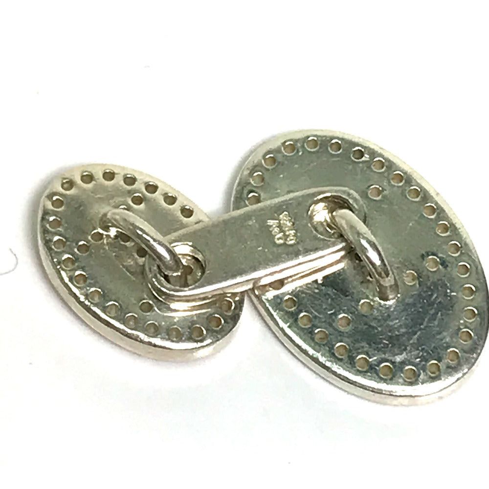Hermes Hermes Punched Logo H Motif Evelyn Cuff Links Cuffs Sv925 Men Silver Size ONE SIZE - 4 Thumbnail
