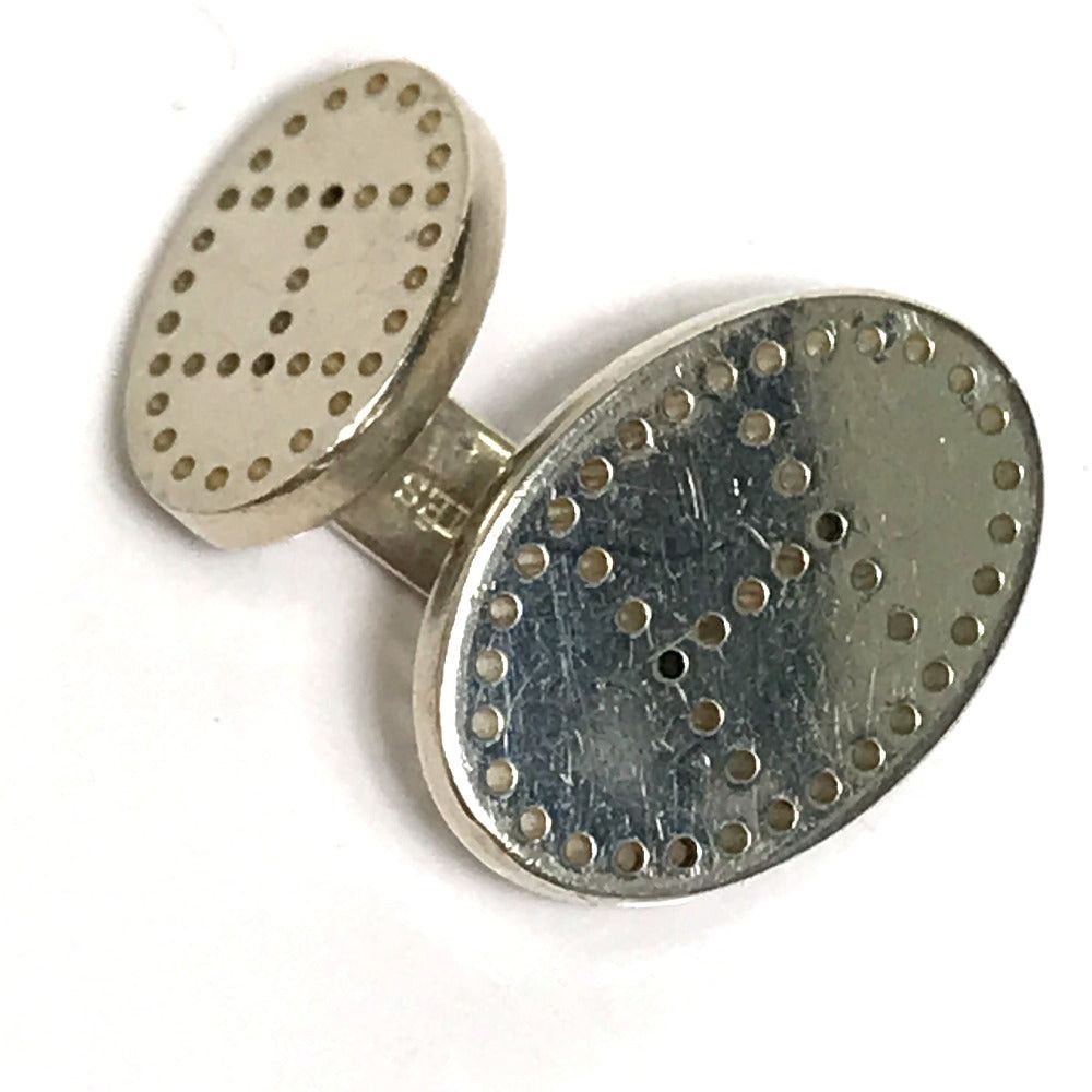 Hermes Hermes Punched Logo H Motif Evelyn Cuff Links Cuffs Sv925 Men Silver Size ONE SIZE - 3 Thumbnail