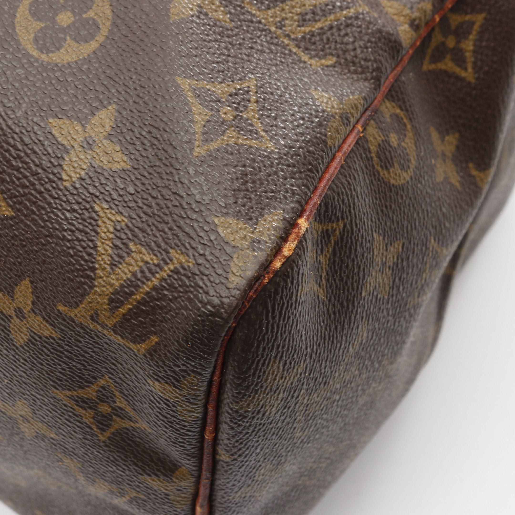 Louis Vuitton Louis Vuitton Saxople 35 Monogram Boston Bag Leather Brown Size ONE SIZE - 8 Thumbnail