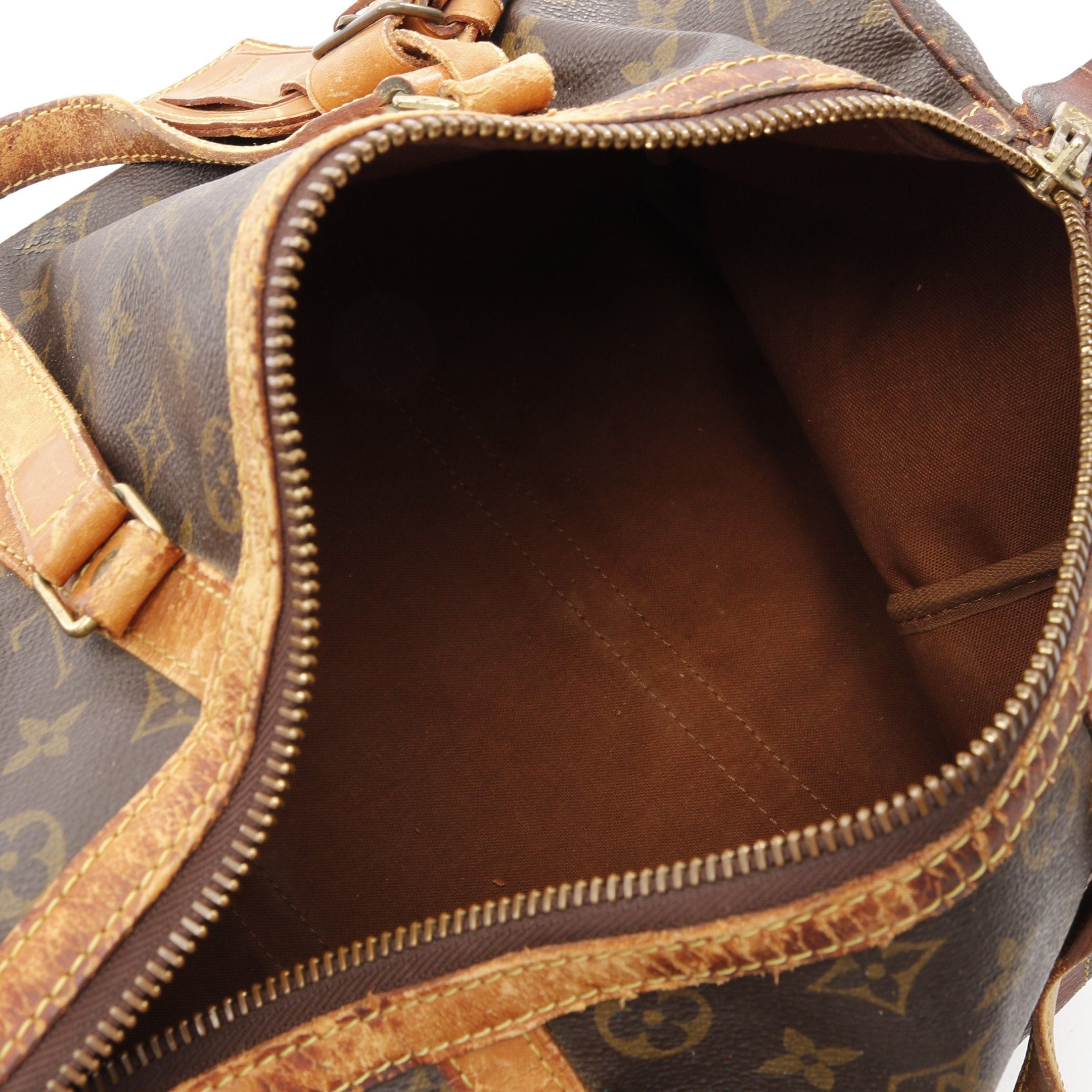 Louis Vuitton Louis Vuitton Saxople 35 Monogram Boston Bag Leather Brown Size ONE SIZE - 3 Thumbnail