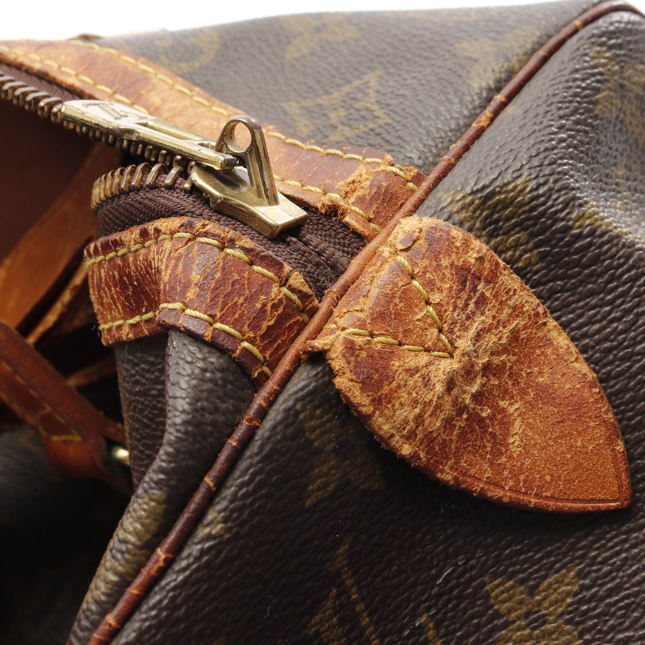 Louis Vuitton Louis Vuitton Saxople 35 Monogram Boston Bag Leather Brown Size ONE SIZE - 6 Thumbnail