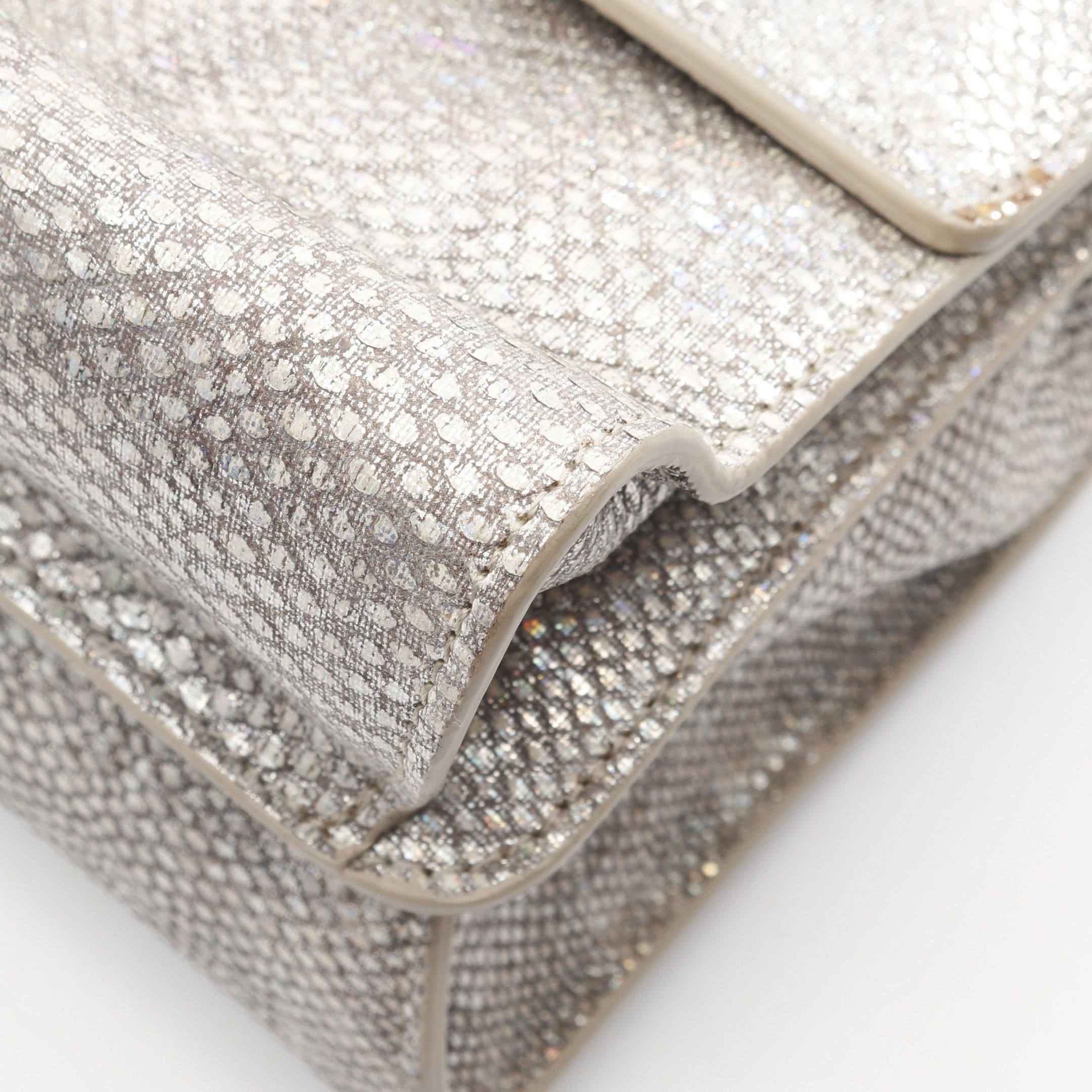 Bvlgari Bvlgari Chain Handbag Leather Silver Python Embossed Size ONE SIZE - 5 Thumbnail