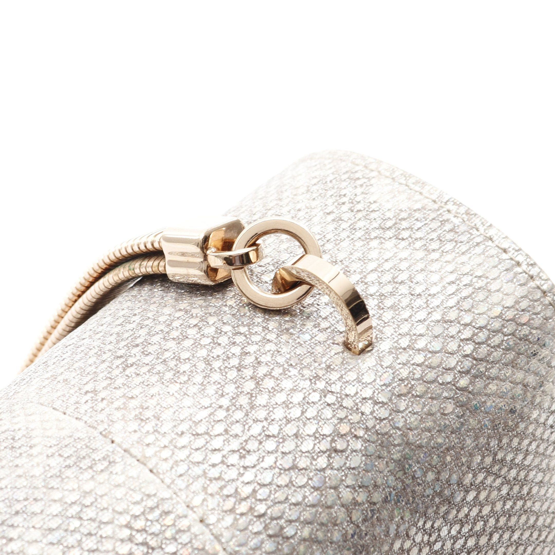 Bvlgari Bvlgari Chain Handbag Leather Silver Python Embossed Size ONE SIZE - 7 Thumbnail