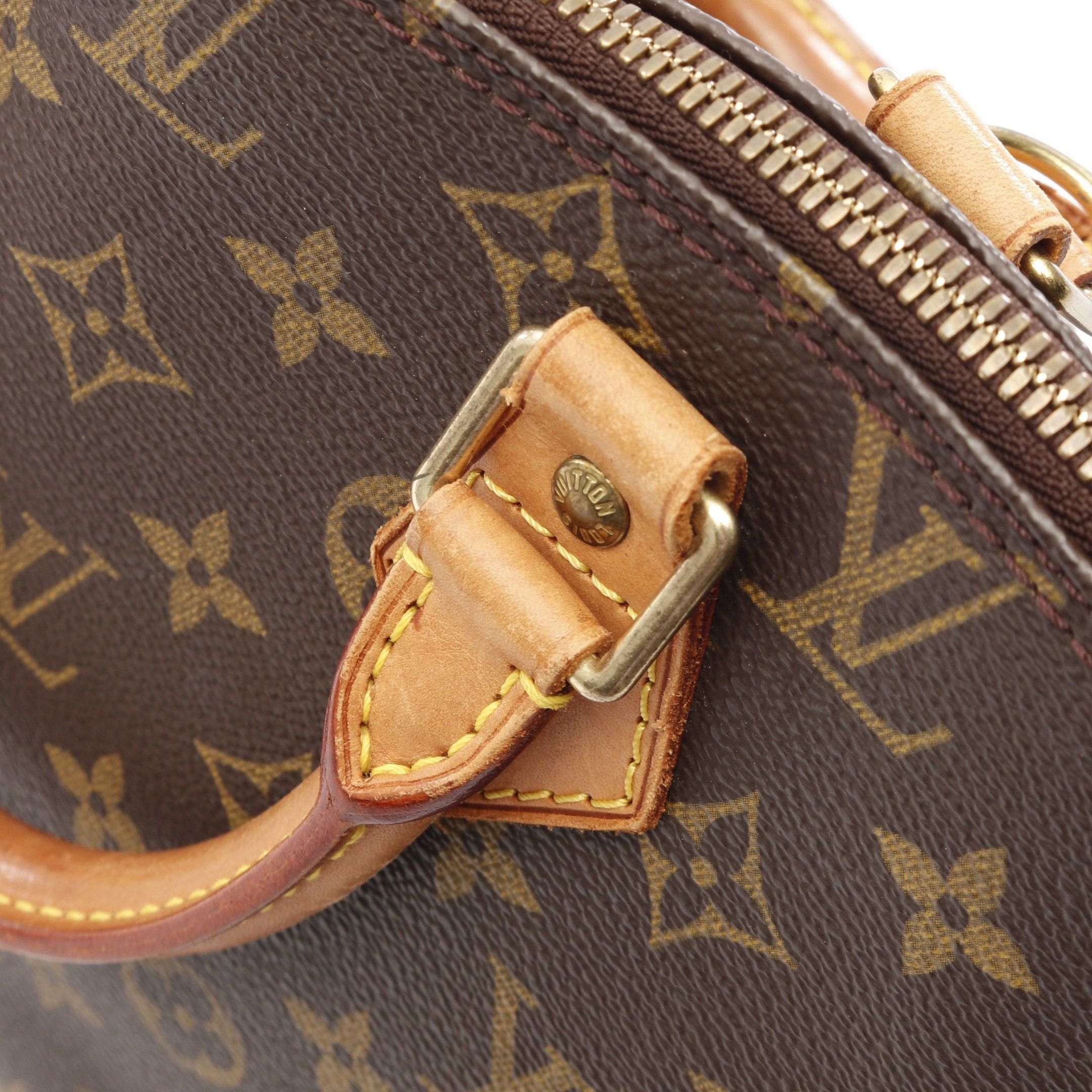 Louis Vuitton Louis Vuitton Alma Pm Monogram Handbag Leather Brown Size ONE SIZE - 9 Thumbnail