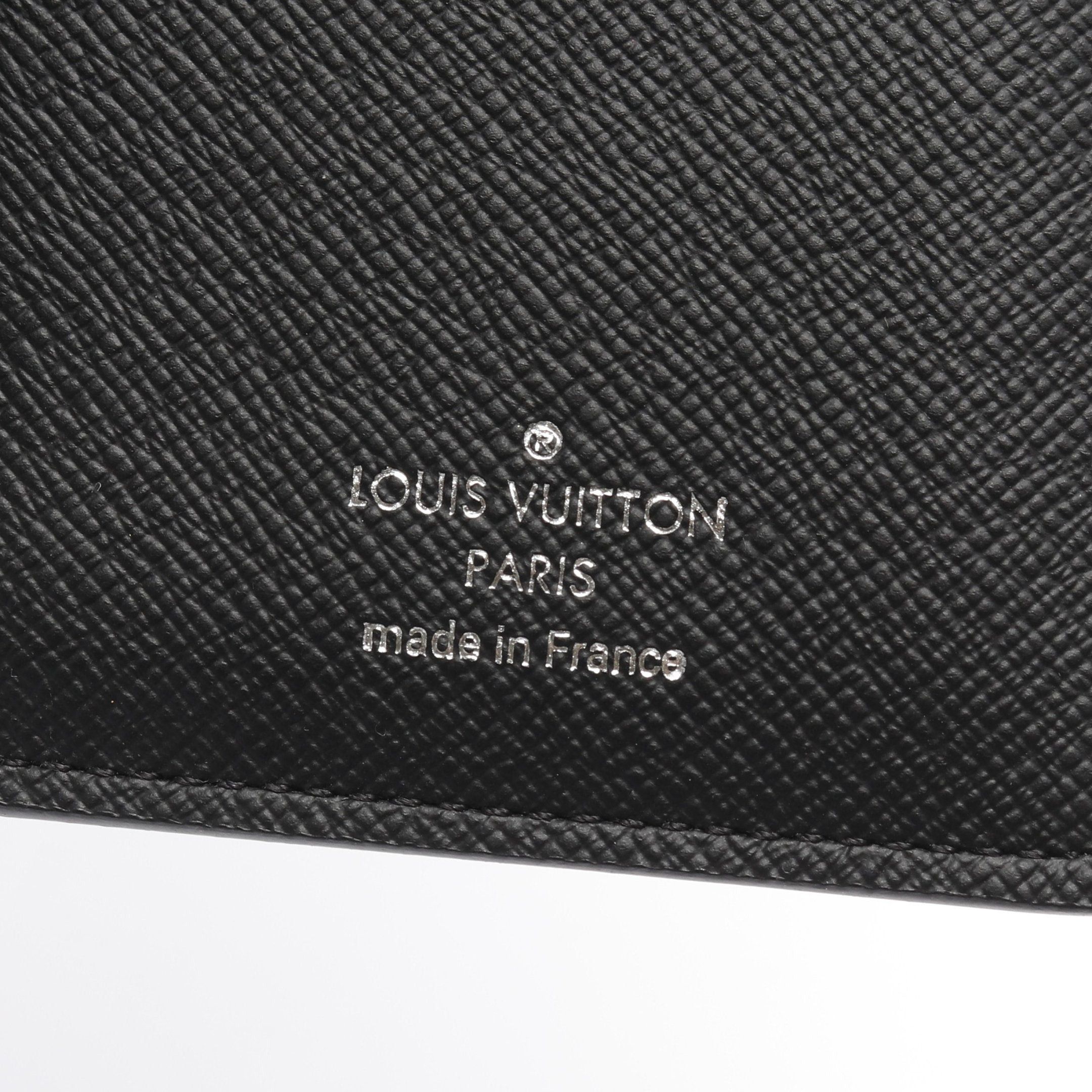 Louis Vuitton Louis Vuitton Portefeuil Brother Taiga Ardoise Bi-Fold Long Wallet Leather Black Size ONE SIZE - 4 Thumbnail