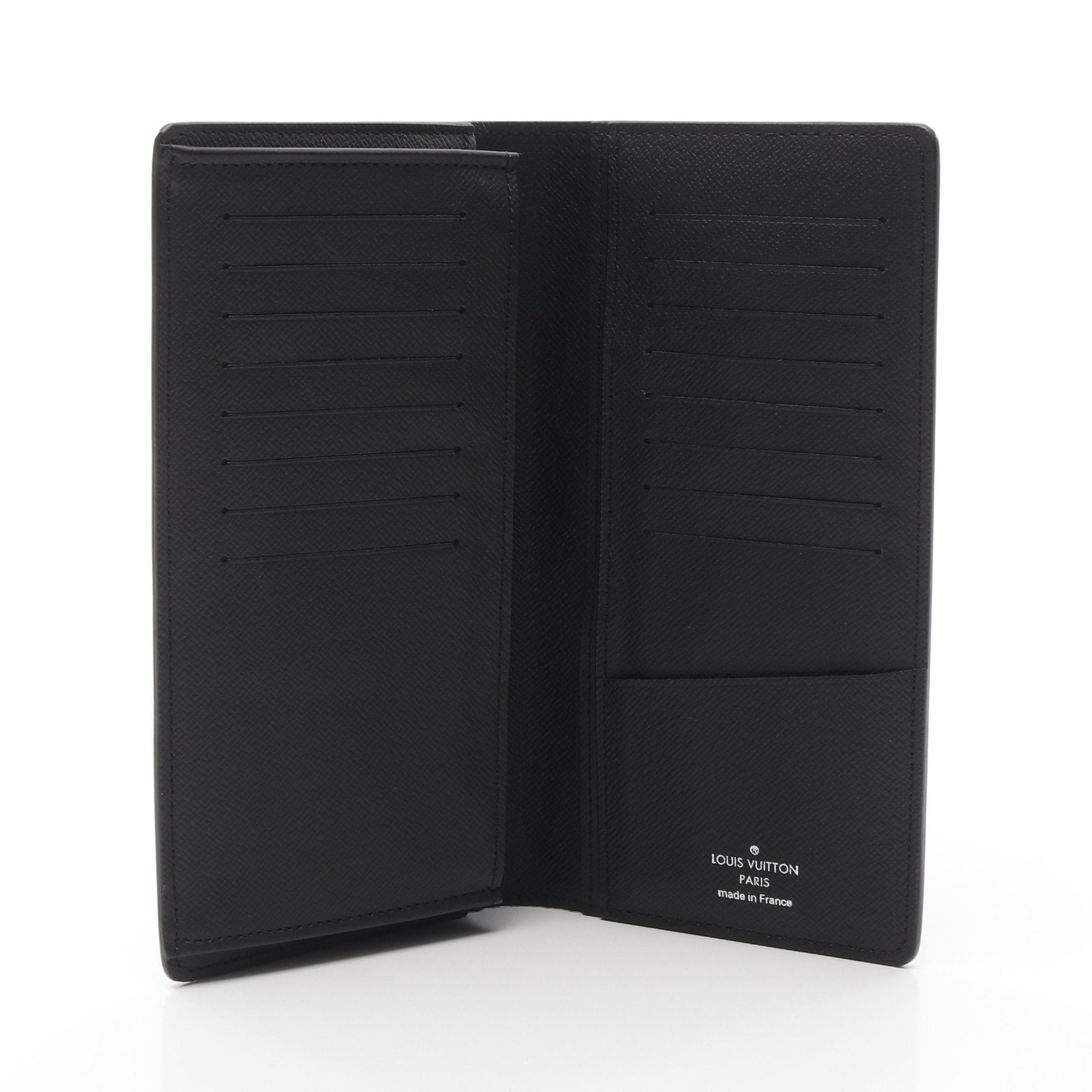 Louis Vuitton Louis Vuitton Portefeuil Brother Taiga Ardoise Bi-Fold Long Wallet Leather Black Size ONE SIZE - 3 Thumbnail