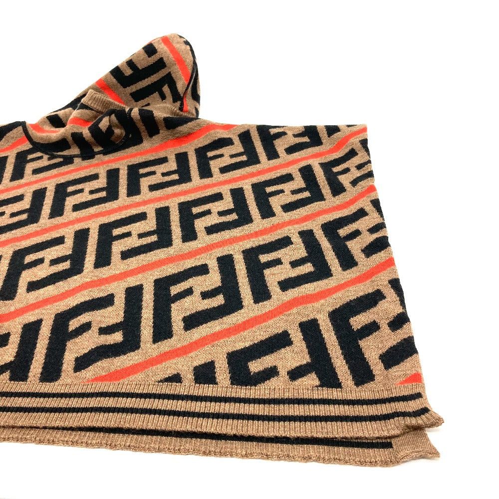 Fendi Fendi Jfq039 Zukka Ff Pattern Hooded (Hooded) Outer Poncho Cotton Kids Brown Size ONE SIZE - 5 Thumbnail