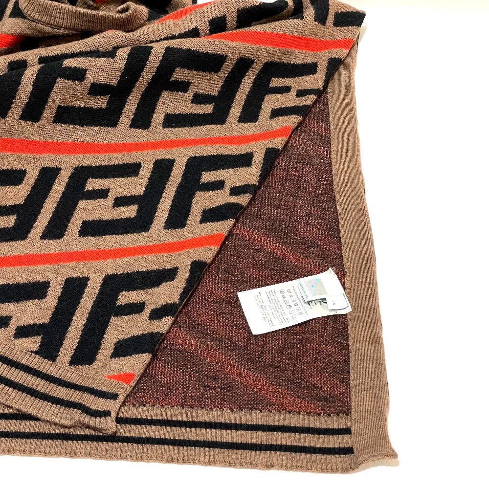 Fendi Fendi Jfq039 Zukka Ff Pattern Hooded (Hooded) Outer Poncho Cotton Kids Brown Size ONE SIZE - 10 Thumbnail