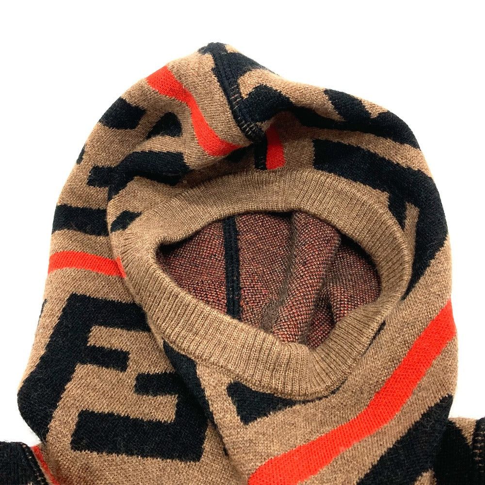 Fendi Fendi Jfq039 Zukka Ff Pattern Hooded (Hooded) Outer Poncho Cotton Kids Brown Size ONE SIZE - 4 Thumbnail