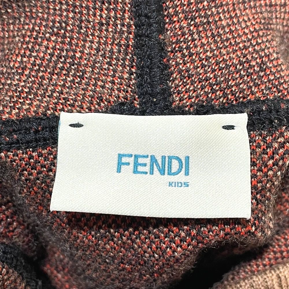 Fendi Fendi Jfq039 Zukka Ff Pattern Hooded (Hooded) Outer Poncho Cotton Kids Brown Size ONE SIZE - 11 Thumbnail