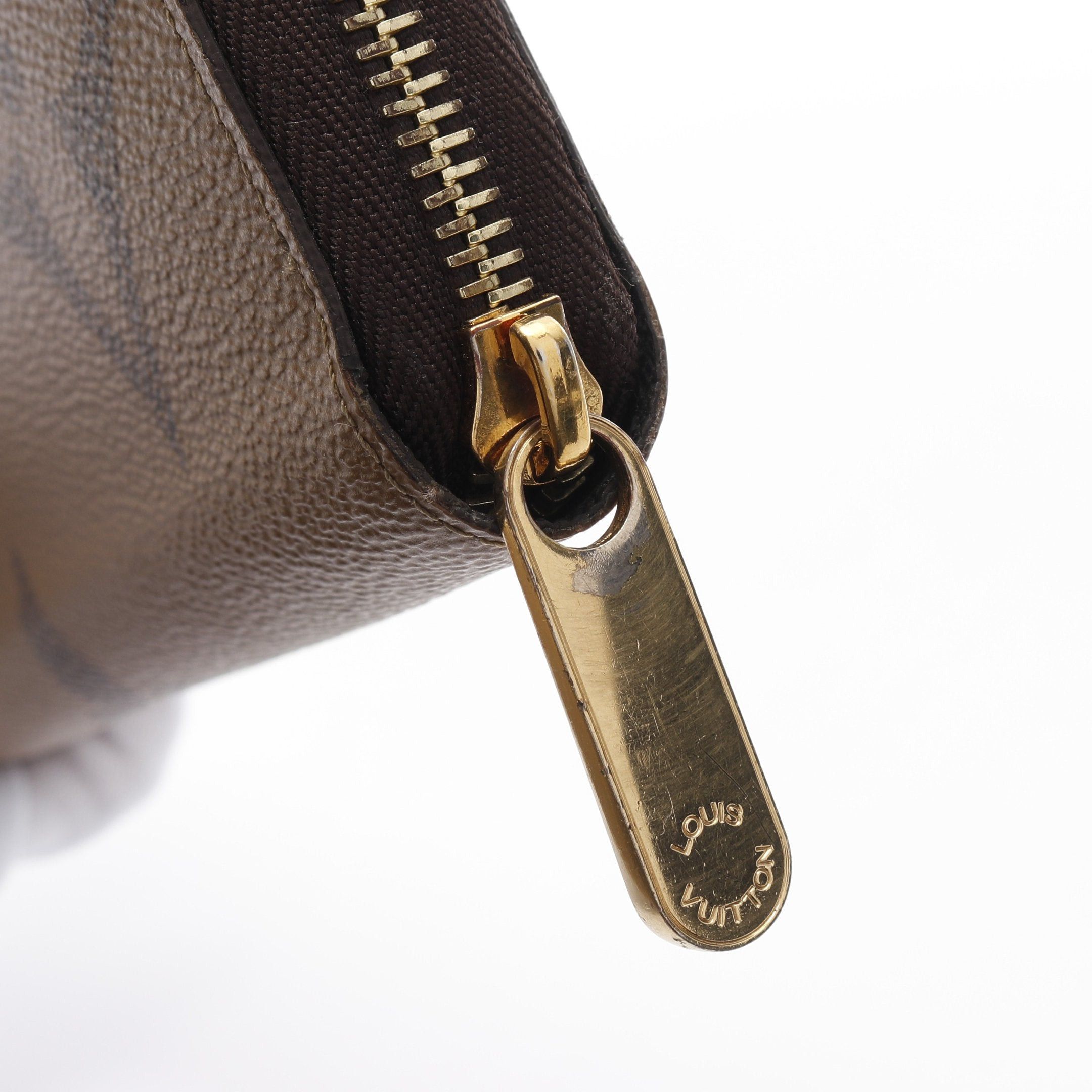 Louis Vuitton Louis Vuitton Zippy Wallet Monogram Giant Reverse Round Zipper Long Leather Light Brown Size ONE SIZE - 7 Thumbnail