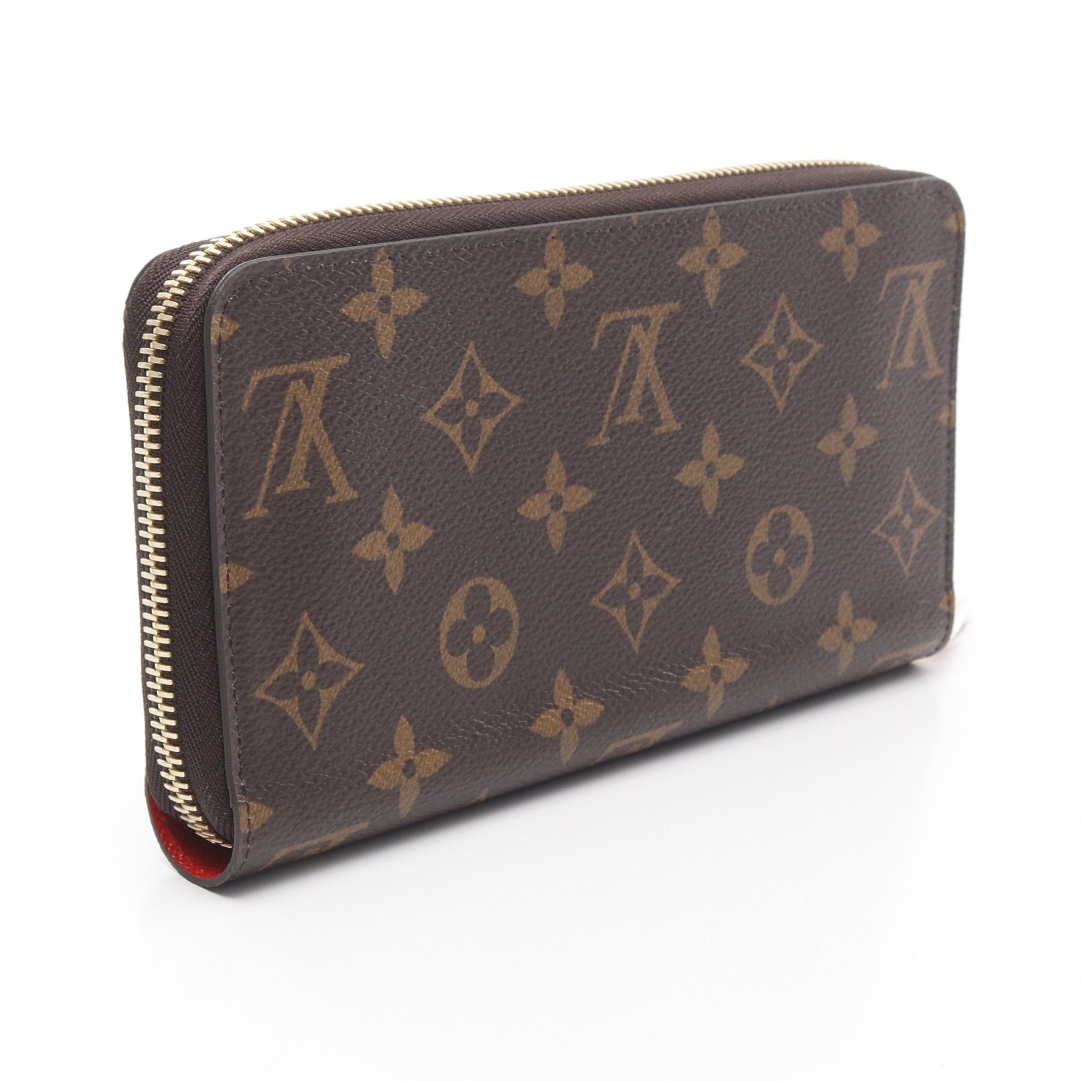 Louis Vuitton Louis Vuitton Zippy Wallet Monogram Coquelicot Round Zipper Long Brown Red Size ONE SIZE - 2 Thumbnail
