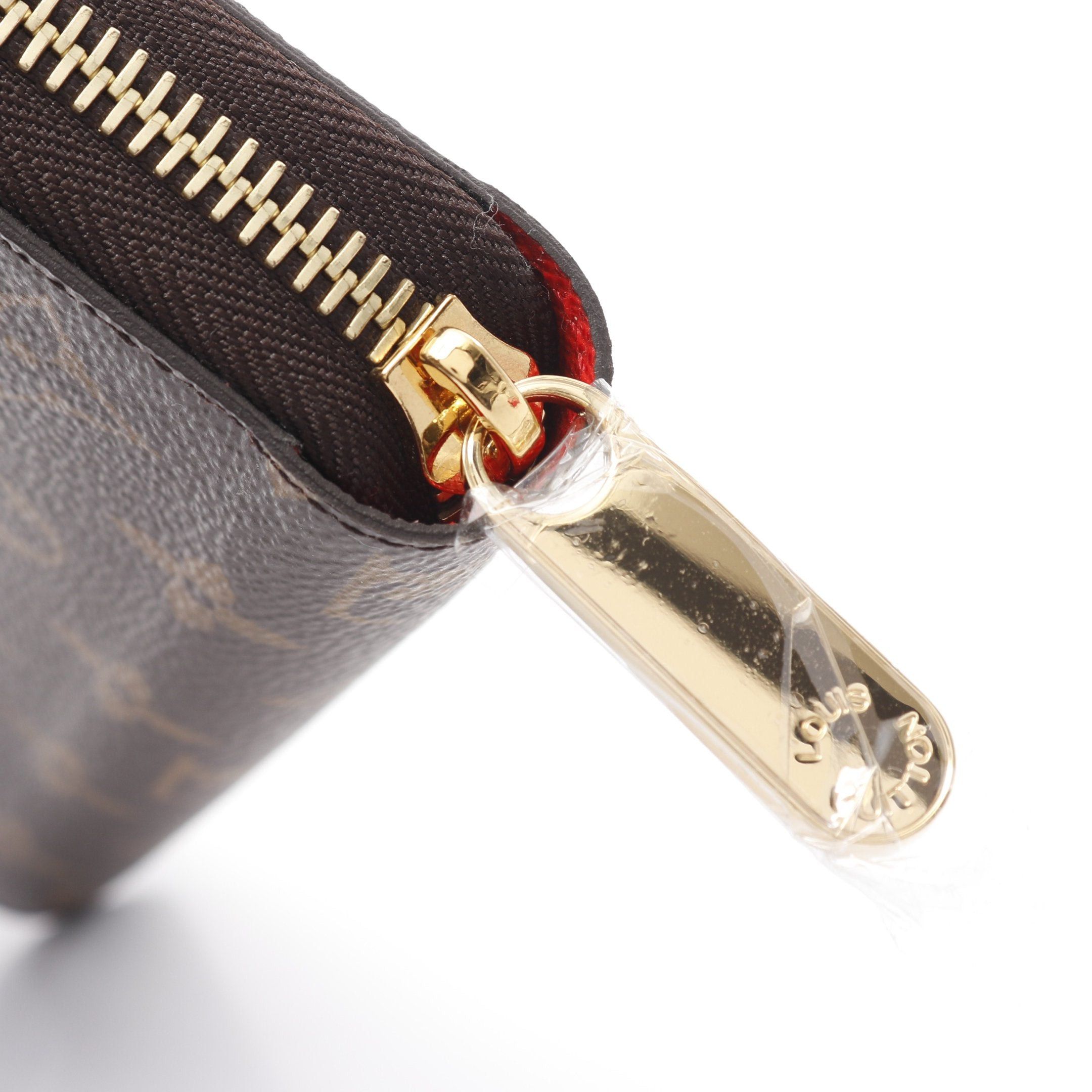 Louis Vuitton Louis Vuitton Zippy Wallet Monogram Coquelicot Round Zipper Long Brown Red Size ONE SIZE - 6 Thumbnail