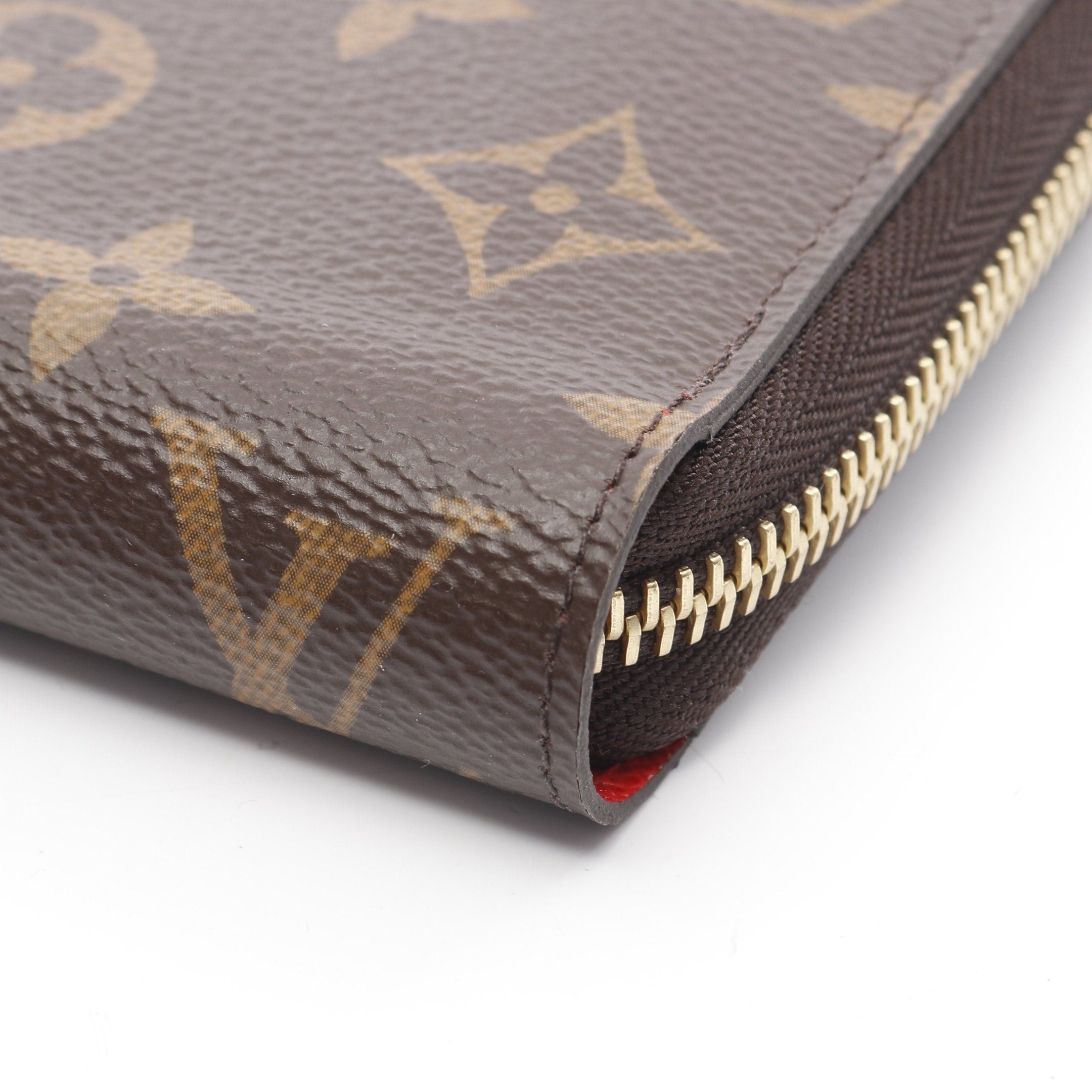 Louis Vuitton Louis Vuitton Zippy Wallet Monogram Coquelicot Round Zipper Long Brown Red Size ONE SIZE - 5 Thumbnail