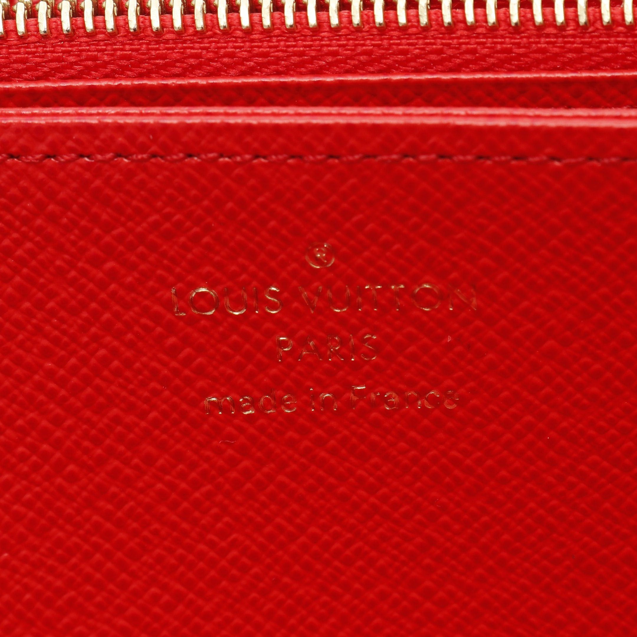 Louis Vuitton Louis Vuitton Zippy Wallet Monogram Coquelicot Round Zipper Long Brown Red Size ONE SIZE - 4 Thumbnail