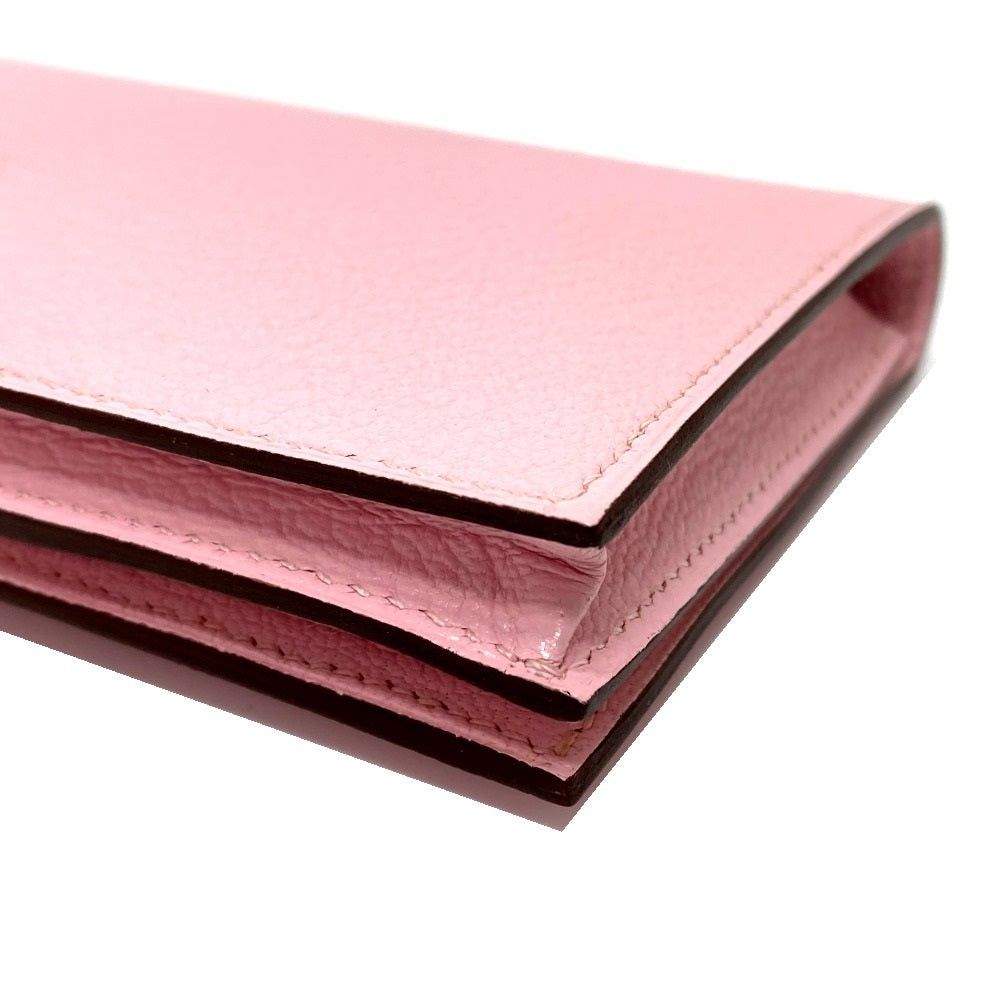 Hermes Hermes Metal Part For Mounting A Fittings Or Fixtures In Bracke Bare Souffle Gusseted (E.G. Shoes) Long Wallet Chevre Misol Women Rose Cherry Pink Size ONE SIZE - 4 Thumbnail
