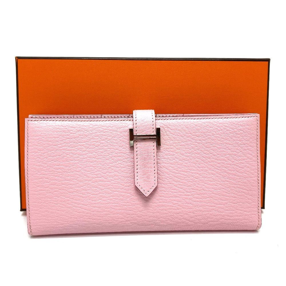 Hermes Hermes Metal Part For Mounting A Fittings Or Fixtures In Bracke Bare Souffle Gusseted (E.G. Shoes) Long Wallet Chevre Misol Women Rose Cherry Pink Size ONE SIZE - 12 Thumbnail