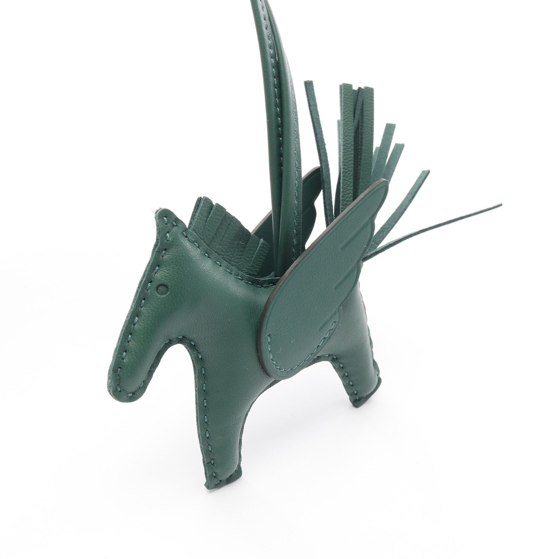 Hermes Hermes Rodeo Pegasus Pm Vert Moyan Bag Charm Aagneau Veau Swift Dark Green Double Engraved Size ONE SIZE - 6 Thumbnail