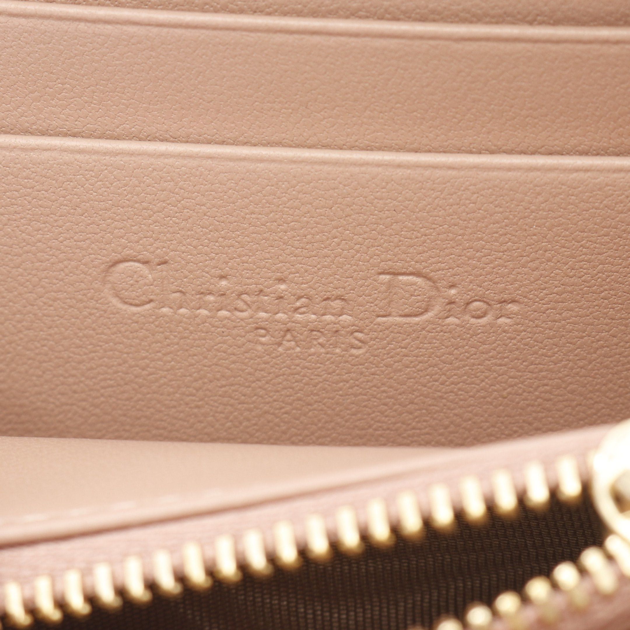 Dior Lady Dior Voyageur Voyager Canage Small Zip Coin Purse