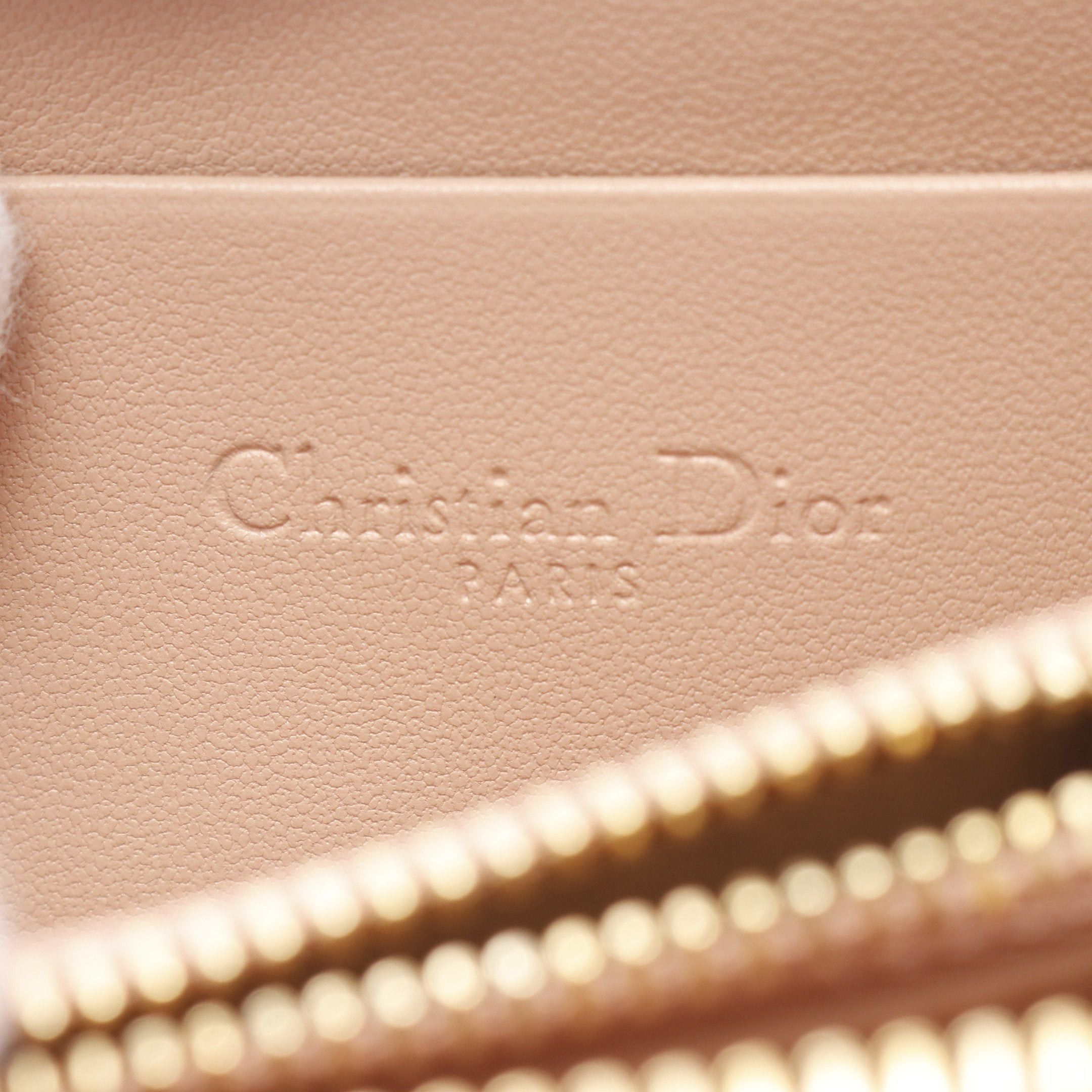 Dior Dior Lady Dior Voyageur Voyager Canage Small Zip Coin Purse Leather Dusty Pink Size ONE SIZE - 4 Thumbnail