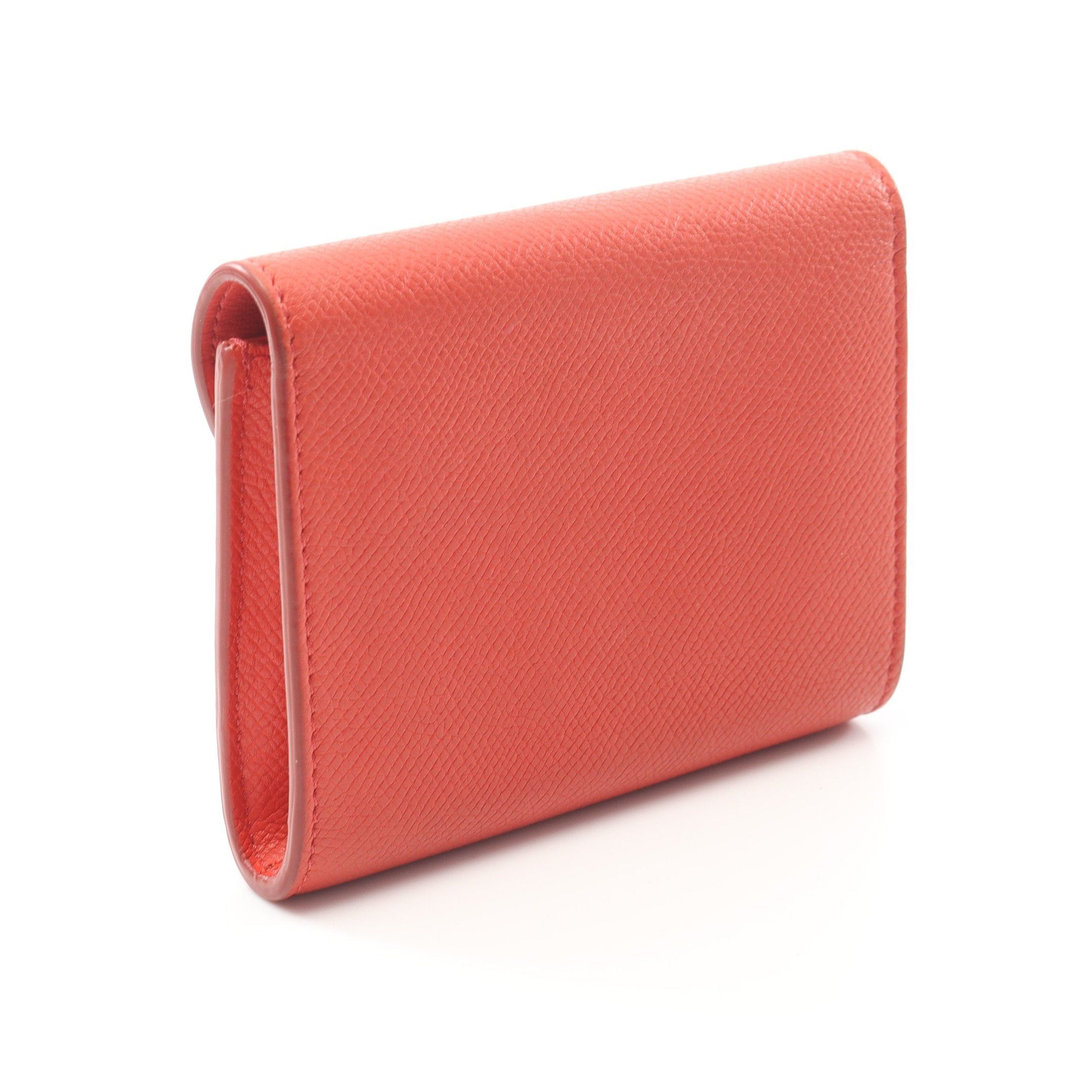 Celine Celine Trotter Mini Bi-Fold Wallet Coin Purse Leather Red Size ONE SIZE - 2 Thumbnail