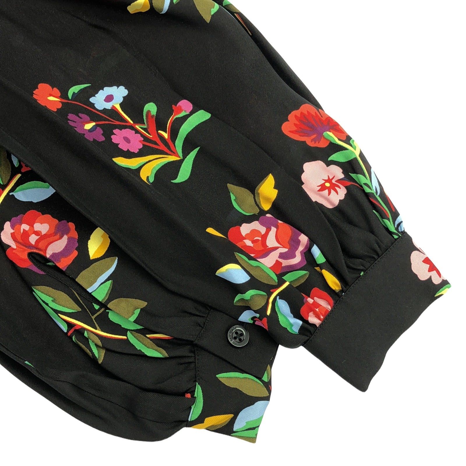 Kate Spade Kate Spade K8719 Shirt Dress Black Floral Pattern One Piece Silk Size ONE SIZE - 9 Thumbnail