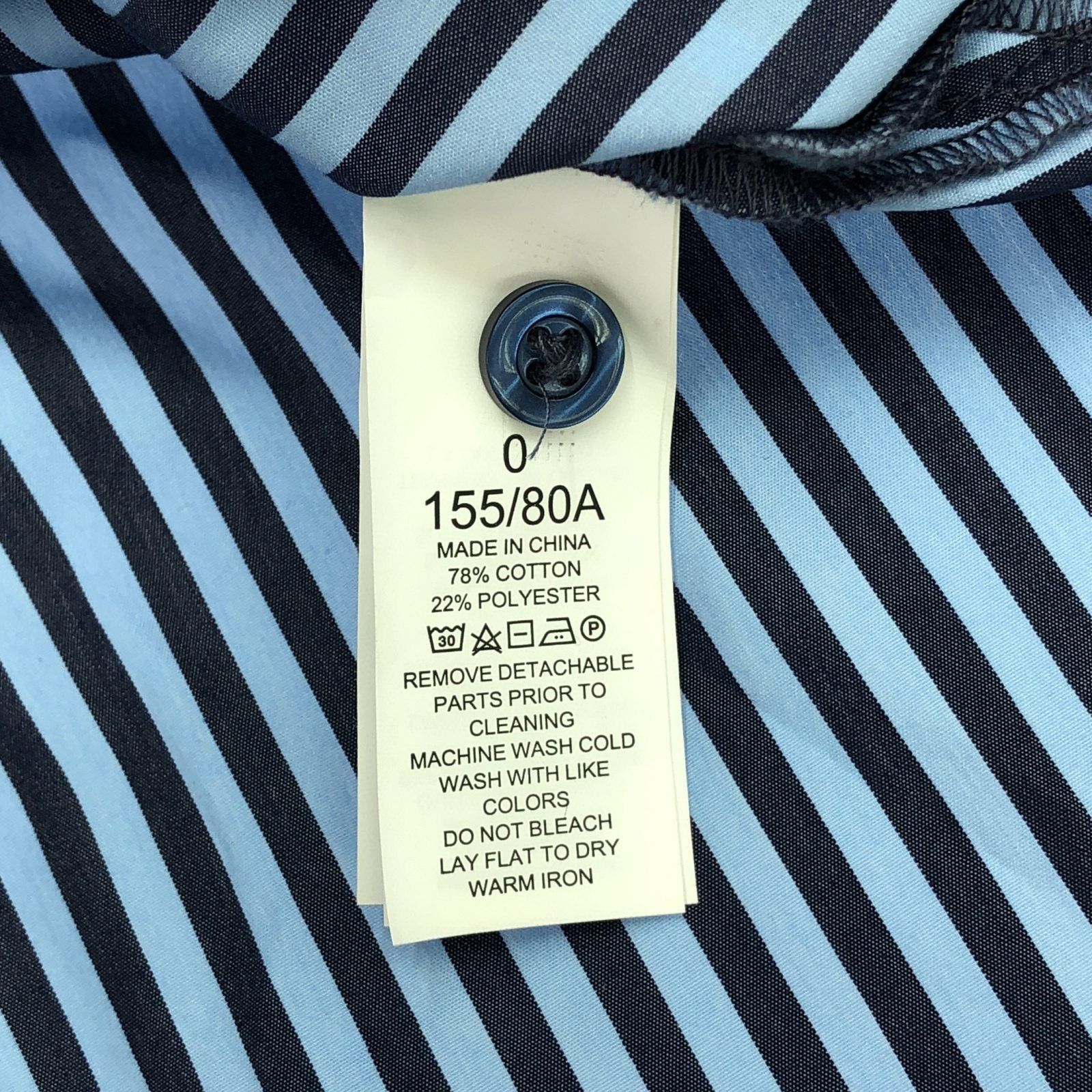 Kate Spade Kate Spade K9740 Shirt Light Blue Navy Stripe Cotton Size ONE SIZE - 6 Thumbnail