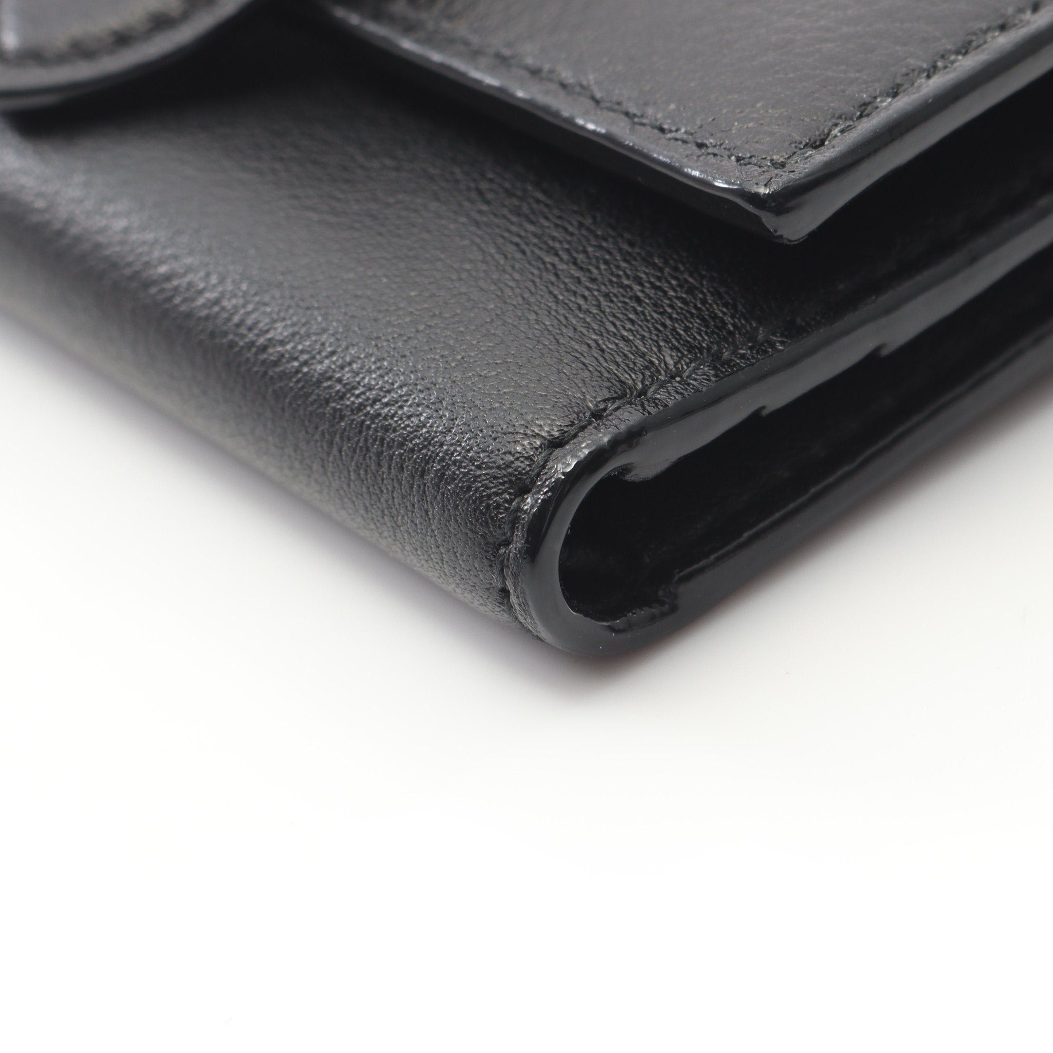 Jimmy Choo Jimmy Choo Cheri Crystal Trifold Wallet Leather Black Size ONE SIZE - 5 Thumbnail