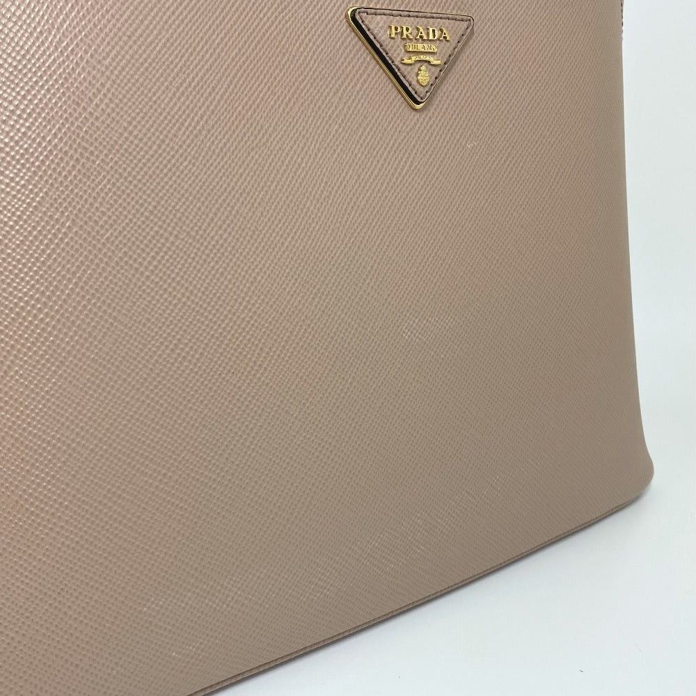 Prada Prada 1Ba251 Logo Plate Matinee Medium Briefcase Double Handbag Shoulder Bag Saffiano Leather Women Pink Size ONE SIZE - 5 Thumbnail