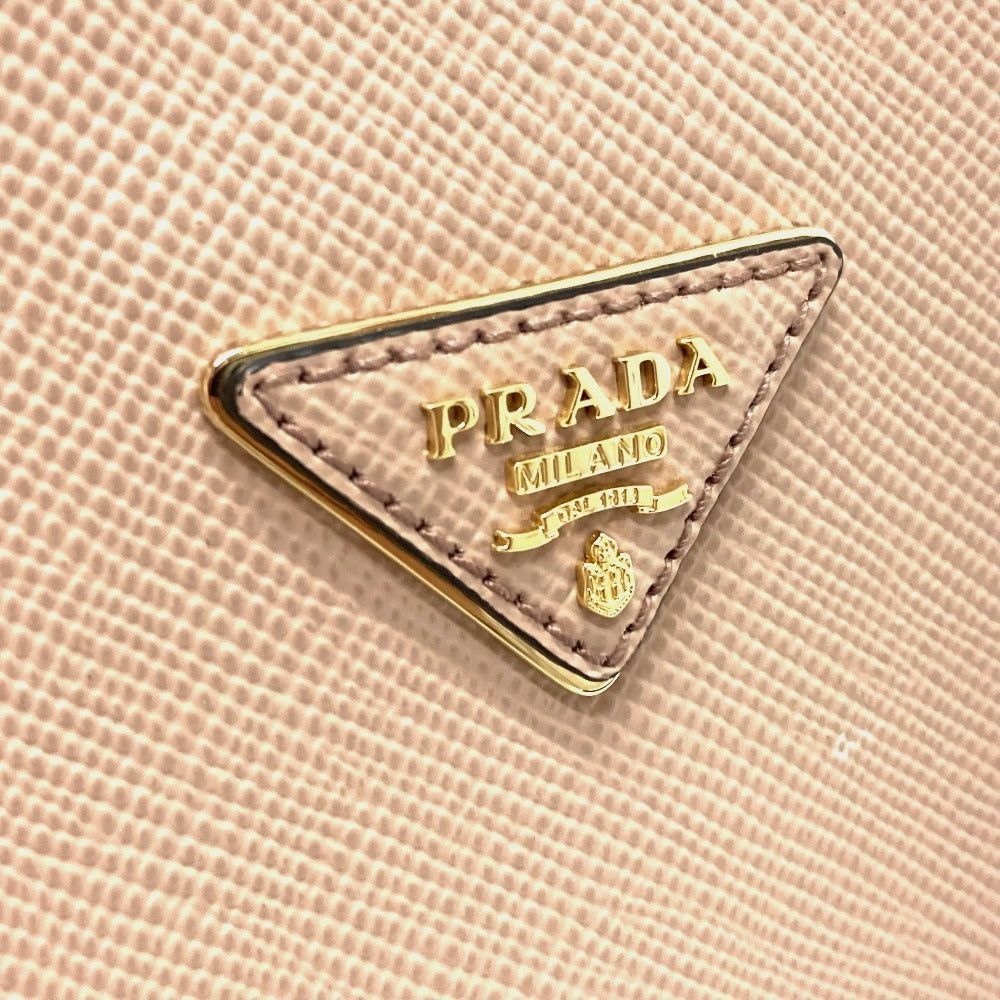 Prada Prada 1Ba251 Logo Plate Matinee Medium Briefcase Double Handbag Shoulder Bag Saffiano Leather Women Pink Size ONE SIZE - 15 Thumbnail