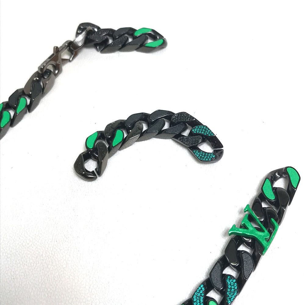 Louis Vuitton Louis Vuitton Mp2853 Lv Collier Chain Links Pâtise (Cheese) Accessories Necklace Metal Men Black/Green Size ONE SIZE - 12 Thumbnail