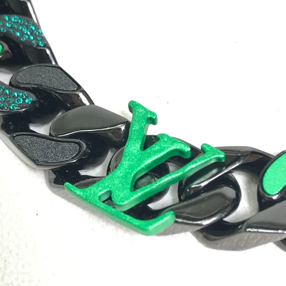 Louis Vuitton Louis Vuitton Mp2853 Lv Collier Chain Links Pâtise (Cheese) Accessories Necklace Metal Men Black/Green Size ONE SIZE - 4 Thumbnail