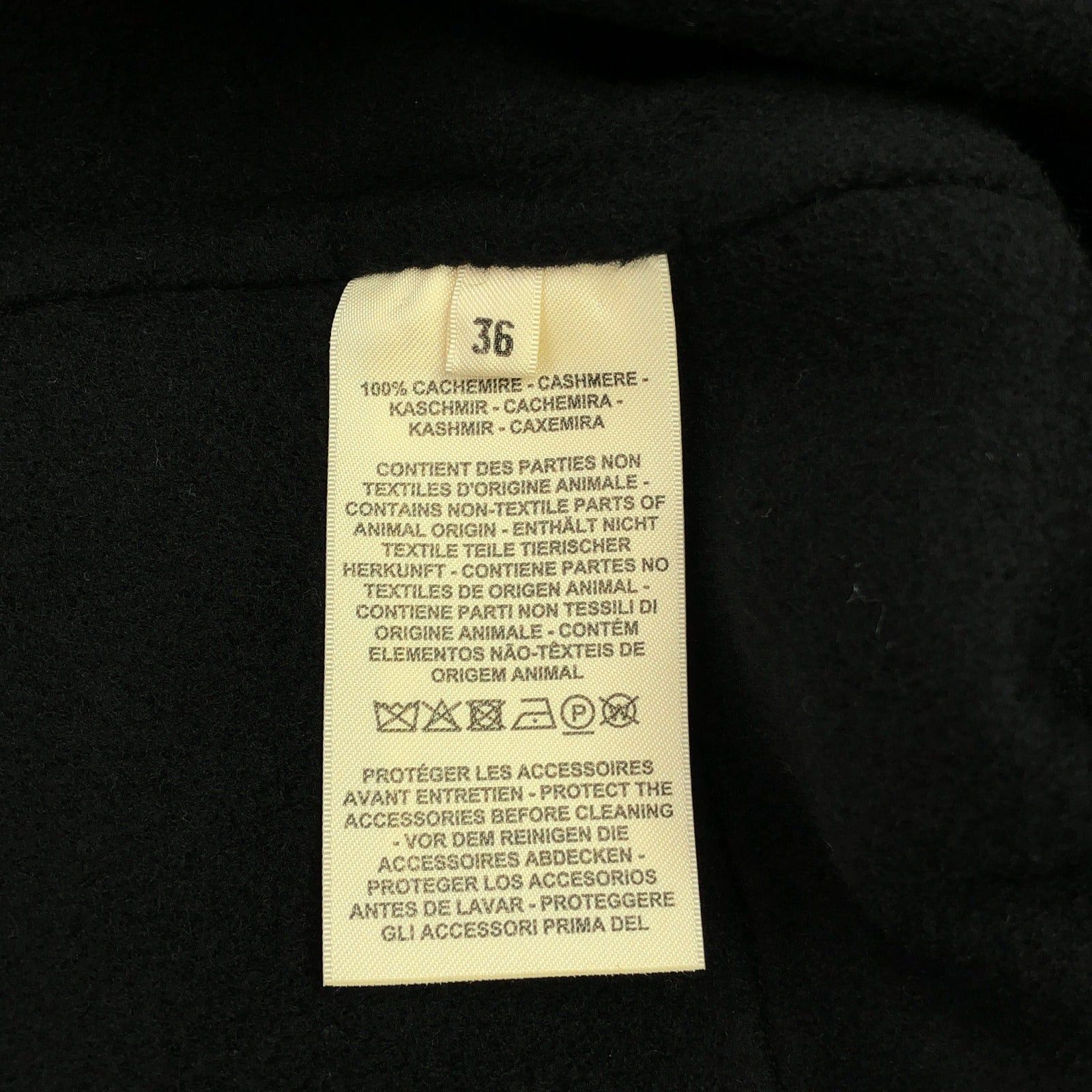 Hermes Hermes Outer Jacket Cashmere Black Size ONE SIZE - 6 Thumbnail