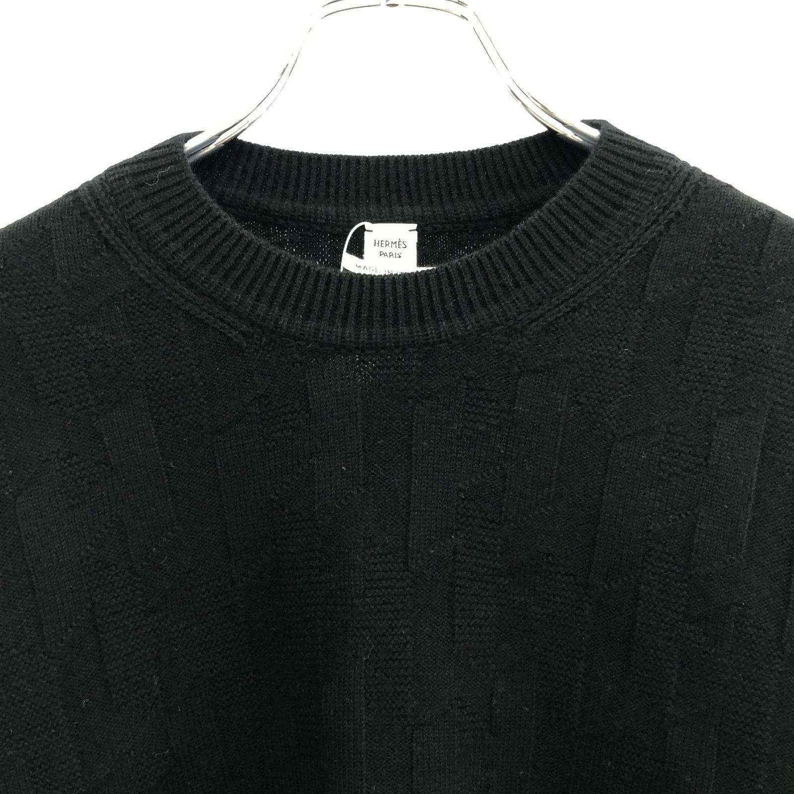 Hermes Hermes Sweater Knit Wool Black Size ONE SIZE - 3 Thumbnail