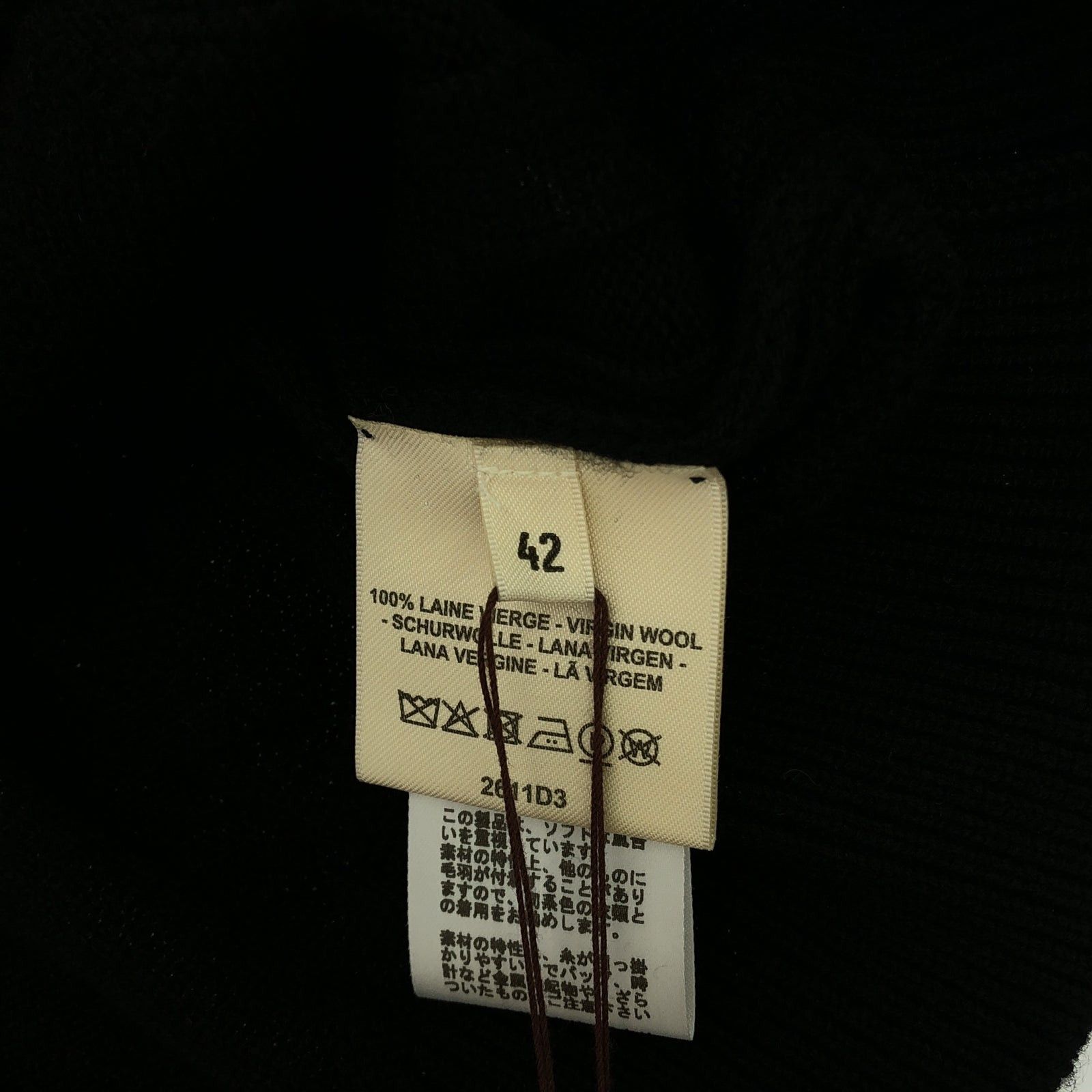 Hermes Hermes Sweater Knit Wool Black Size ONE SIZE - 6 Thumbnail