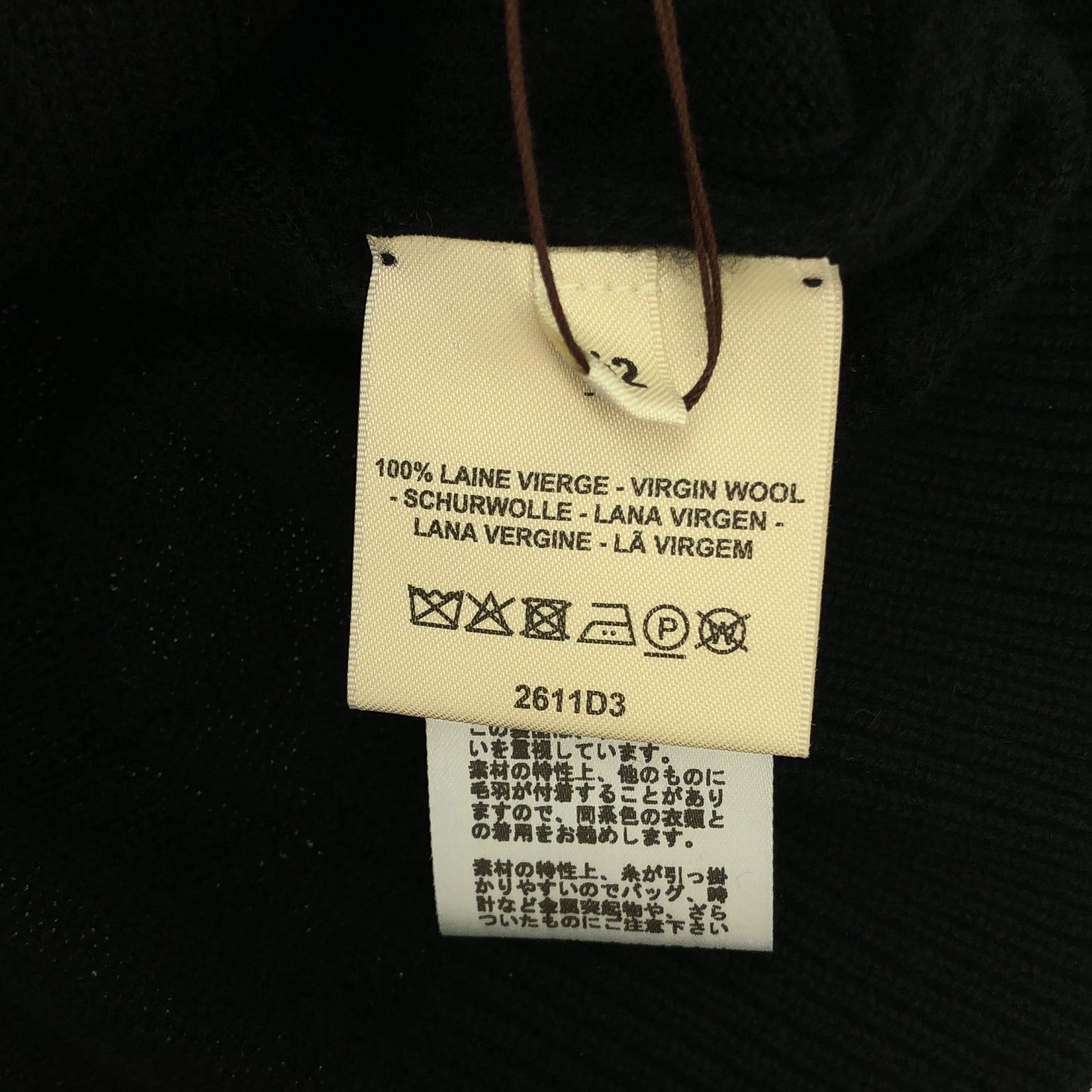 Hermes Hermes Sweater Knit Wool Black Size ONE SIZE - 7 Thumbnail