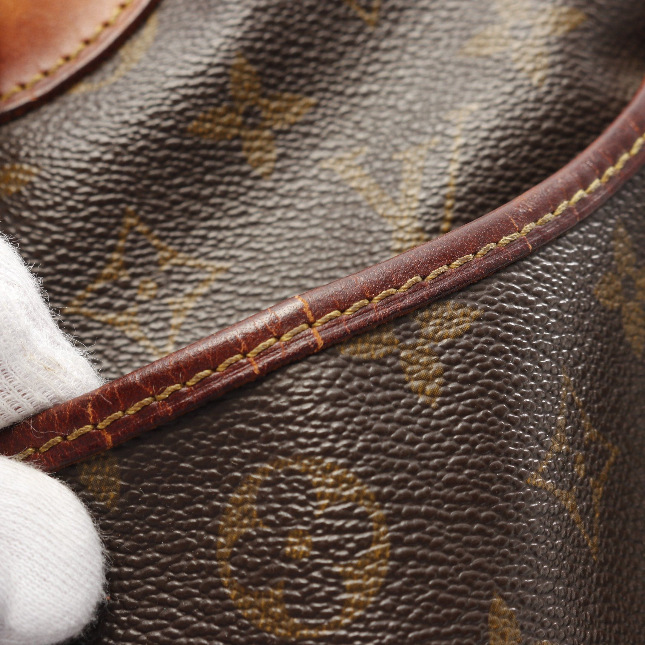 Louis Vuitton Louis Vuitton Deauville Bowling Vanity Monogram Handbag Leather Brown Size ONE SIZE - 13 Thumbnail