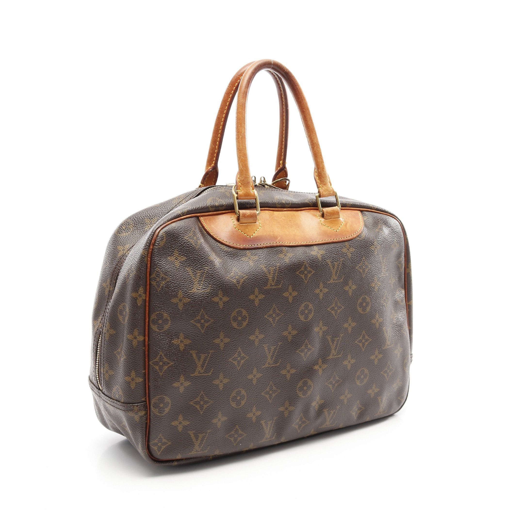 Louis Vuitton Louis Vuitton Deauville Bowling Vanity Monogram Handbag Leather Brown Size ONE SIZE - 2 Thumbnail