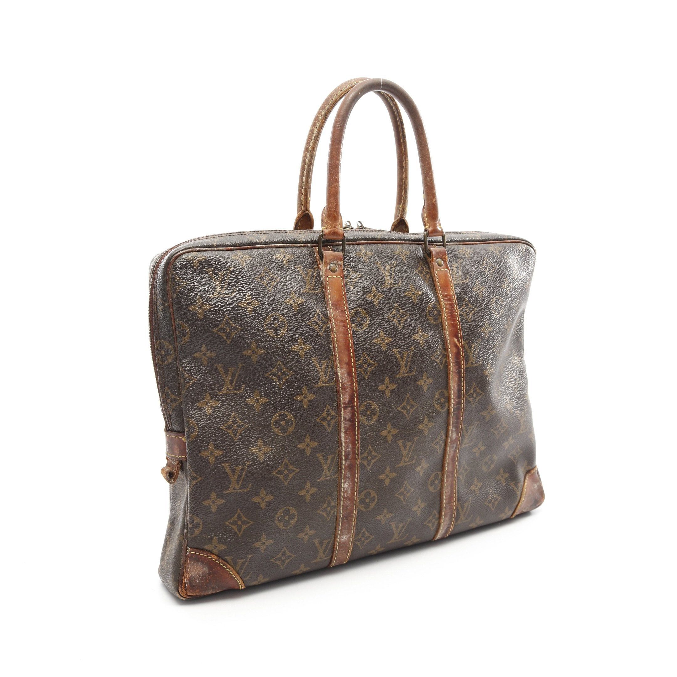 Louis Vuitton Louis Vuitton Porte Document Voyage Monogram Briefcase Business Bag Leather Brown Size ONE SIZE - 2 Thumbnail