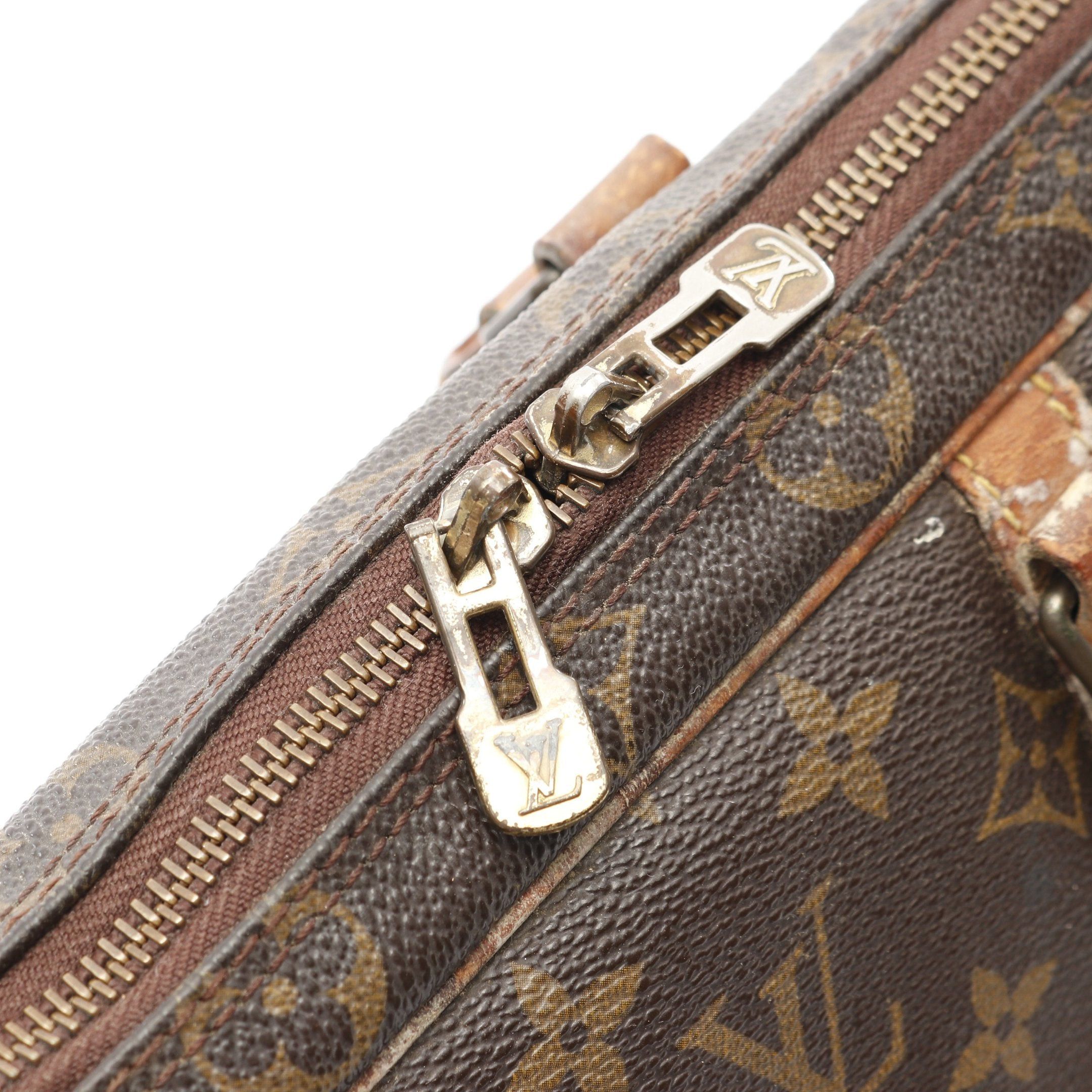 Louis Vuitton Louis Vuitton Porte Document Voyage Monogram Briefcase Business Bag Leather Brown Size ONE SIZE - 10 Thumbnail