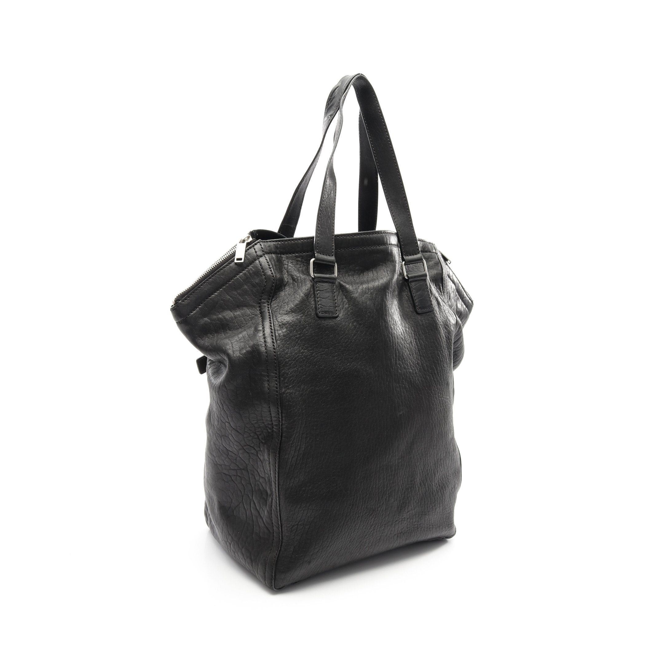 Yves Saint Laurent Yves Saint Laurent Downtown Handbag Tote Bag Leather Black Size ONE SIZE - 2 Thumbnail