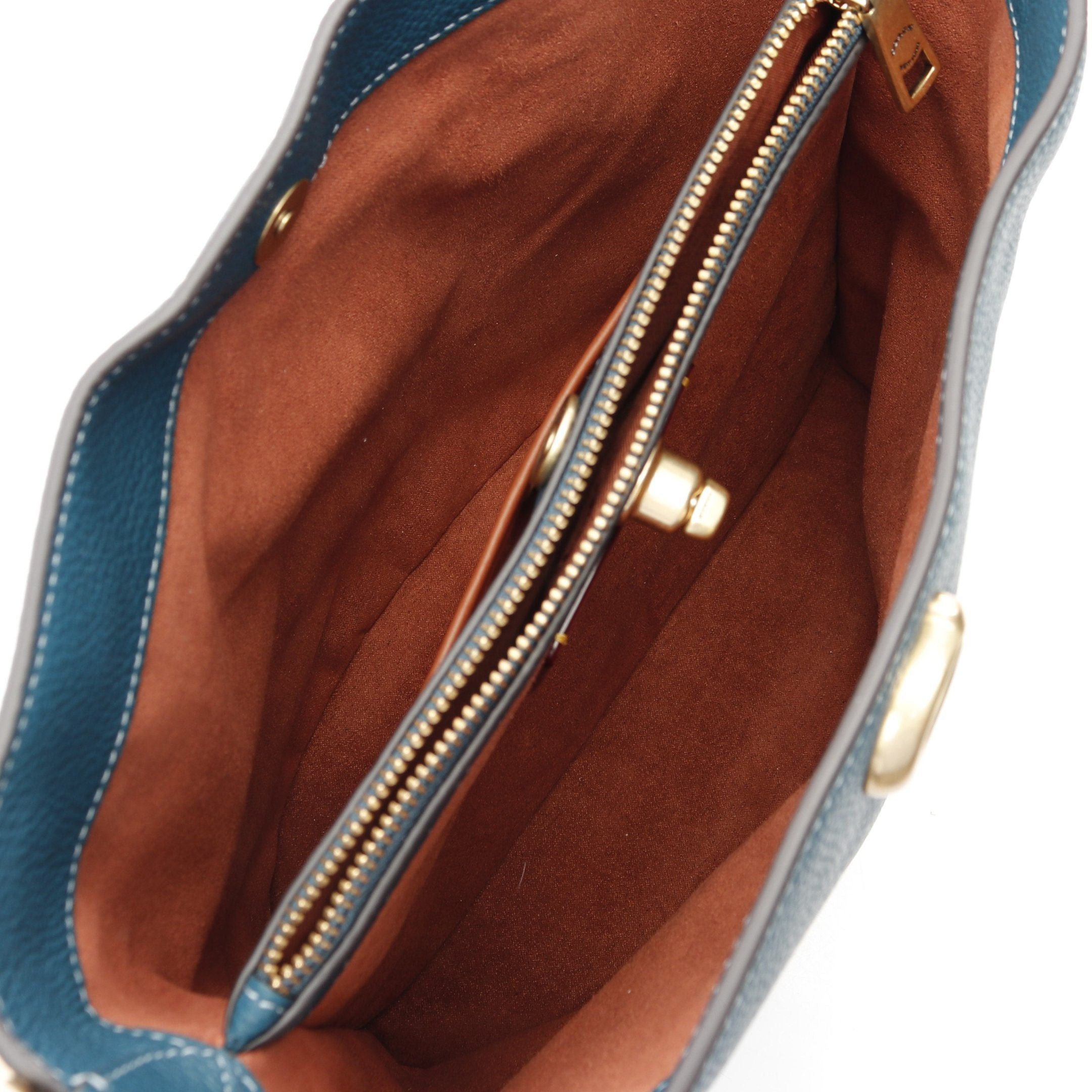 Coach Coach Willow Soft Bucket Bag One Shoulder Leather Blue Green Size ONE SIZE - 3 Thumbnail