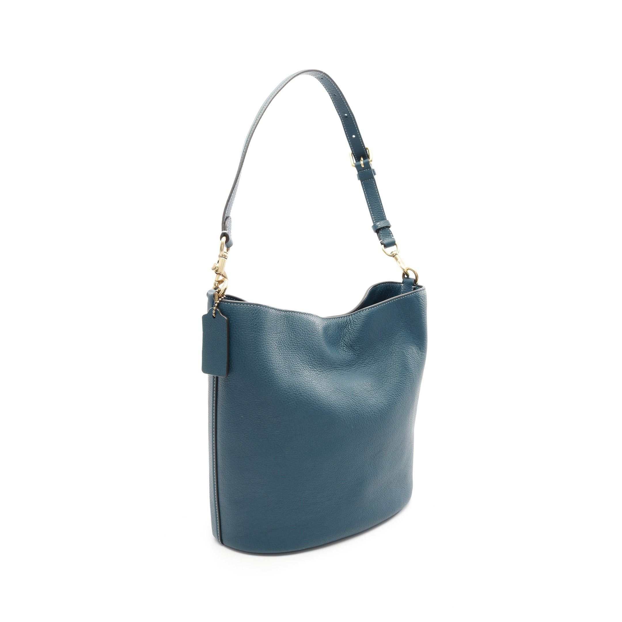 Coach Coach Willow Soft Bucket Bag One Shoulder Leather Blue Green Size ONE SIZE - 2 Thumbnail