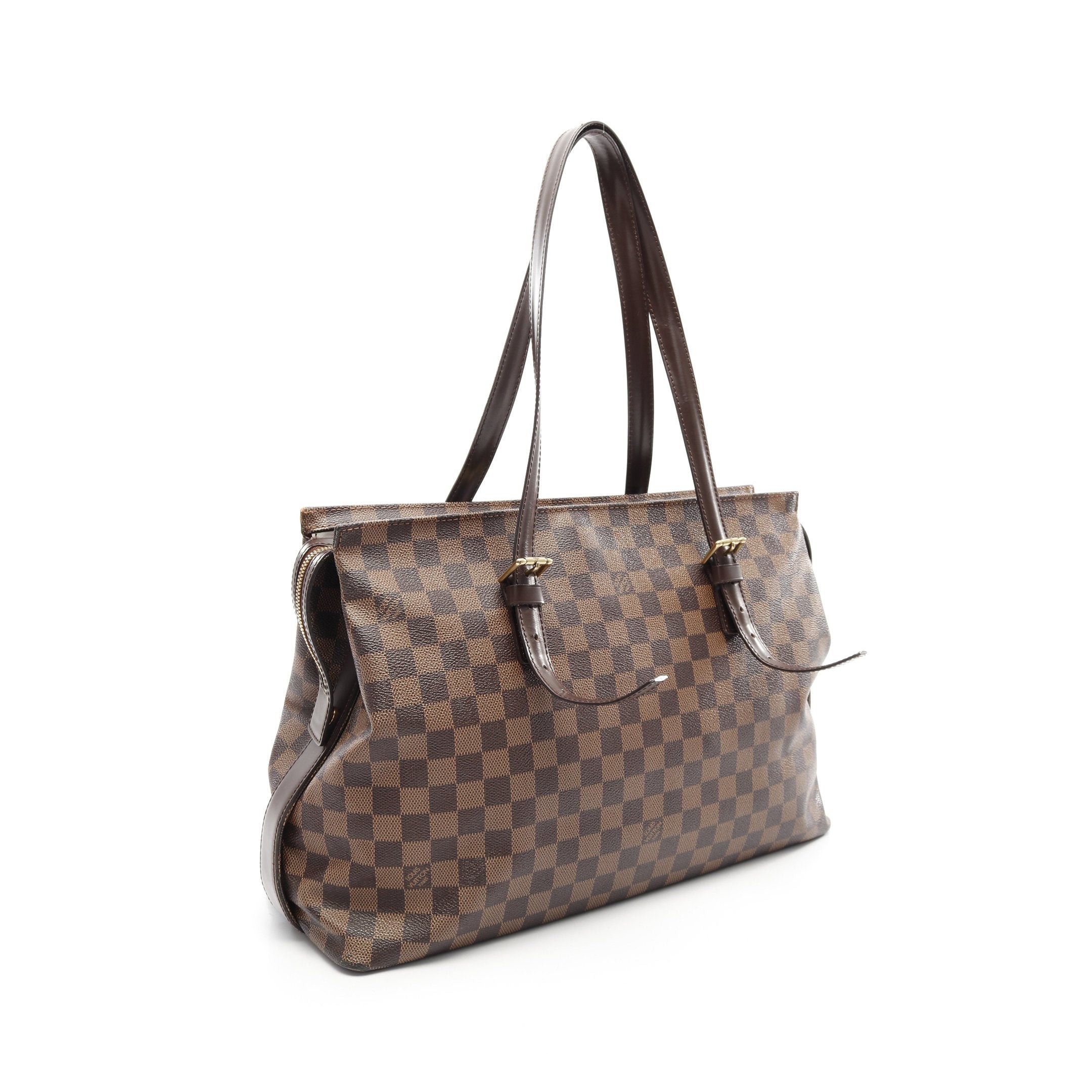 Louis Vuitton Louis Vuitton Chelsea Damier Ebene Shoulder Bag Tote Leather Brown Size ONE SIZE - 2 Thumbnail