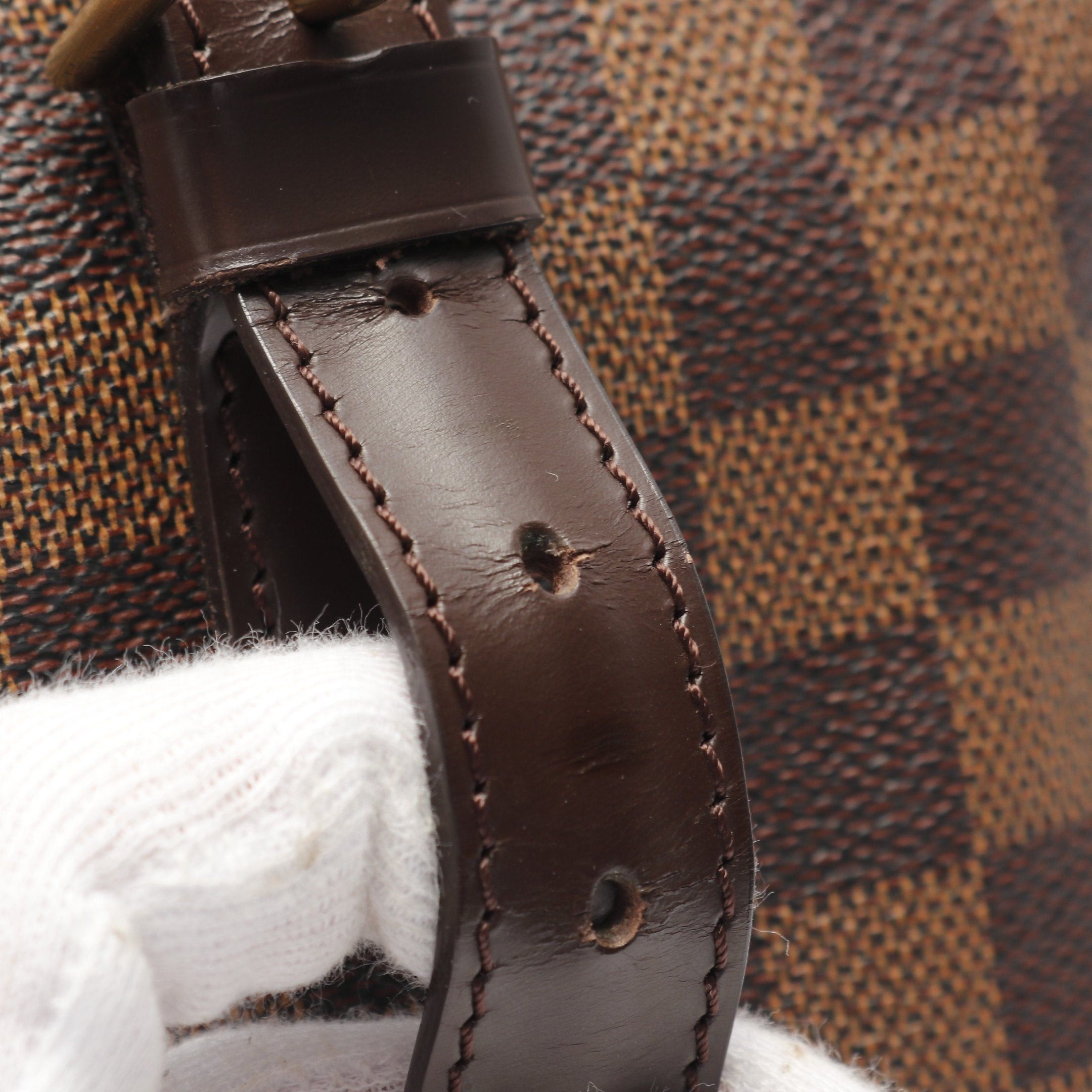 Louis Vuitton Louis Vuitton Chelsea Damier Ebene Shoulder Bag Tote Leather Brown Size ONE SIZE - 6 Thumbnail